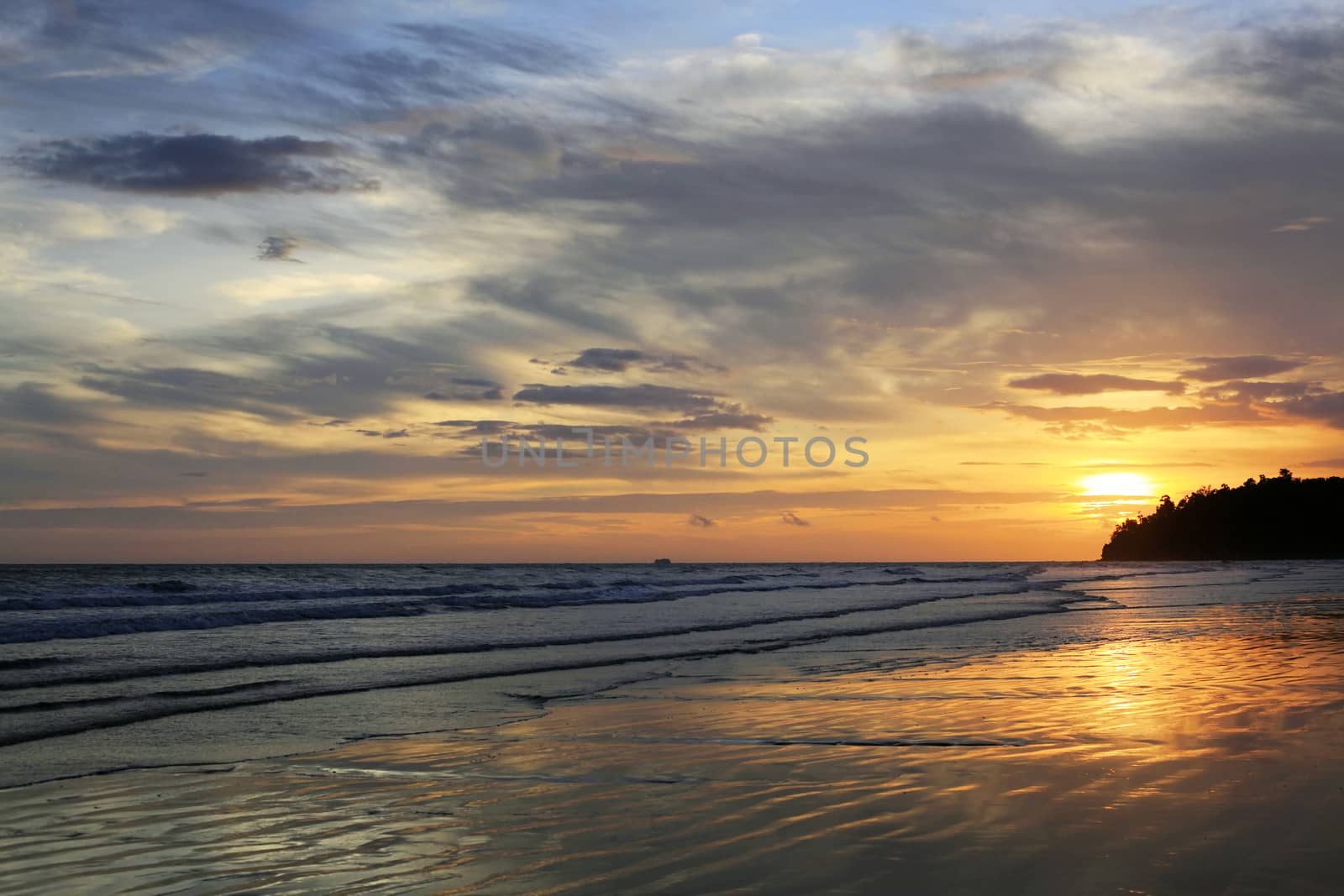 Sunset in Kota Kinabalu. Sabah, Borneo