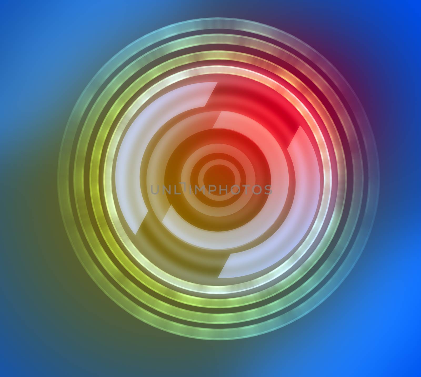 Colorful abstract background with circles and spot light