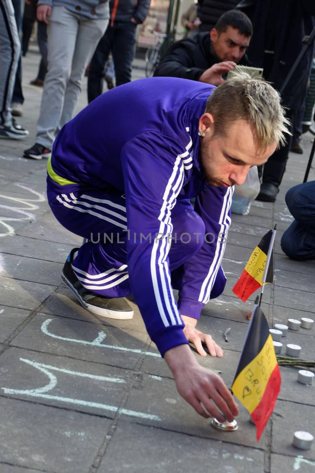 BELGIUM - BRUSSELS - ATTACKS - TRIBUTE by newzulu