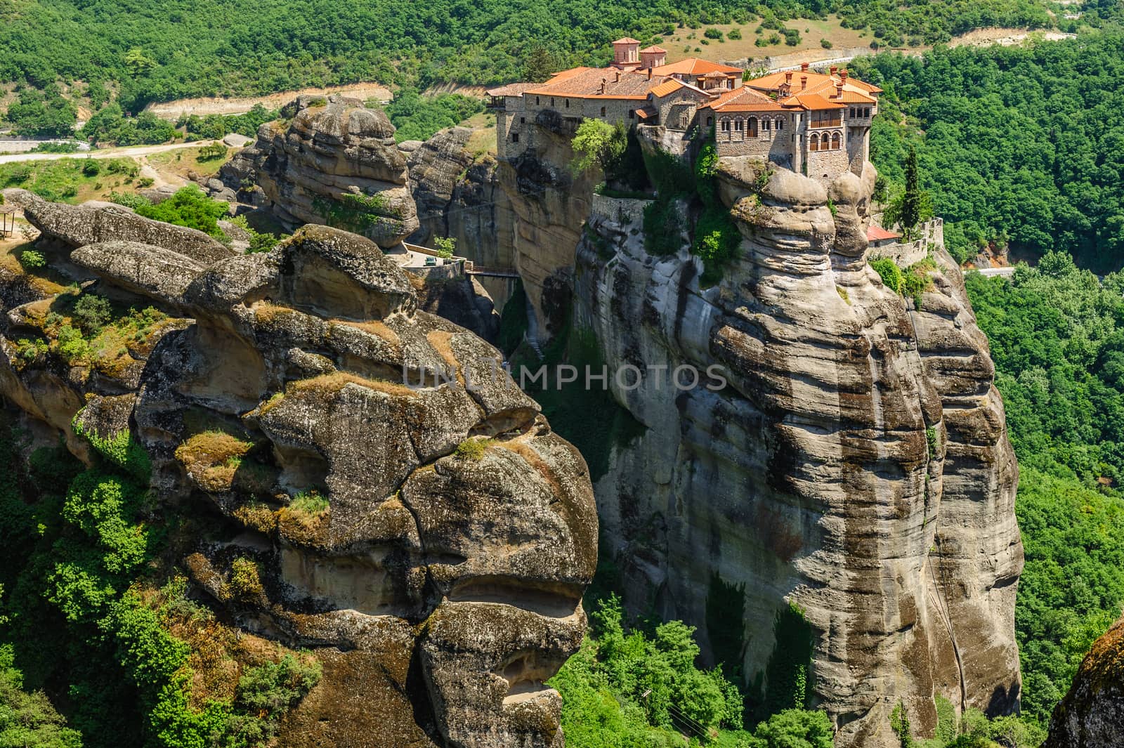 The holly monastery of Varlaam on the top of rock, Meteora, Greece