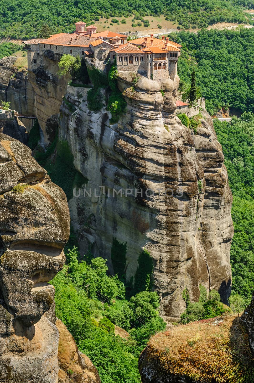 The holly monastery of Varlaam on the top of rock, Meteora, Greece