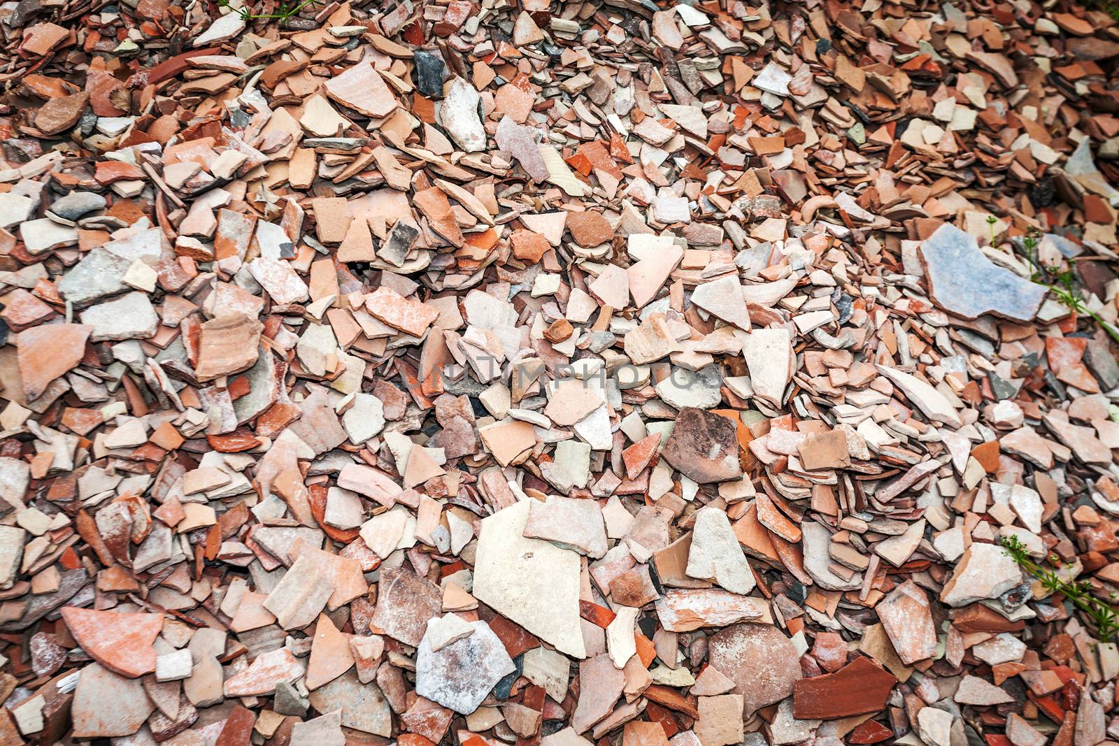 Pottery Shards at Archeological Dig in Turkey by Creatista