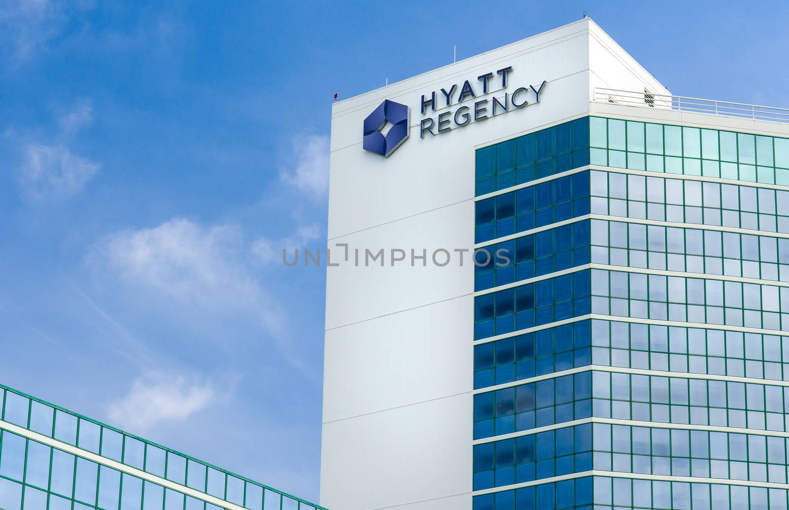 LONG BEACH, CA/USA - MARCH 19, 2016: Hyatt Regency Hotel. Hyatt Hotels Corporation is an American international company and operator of hotels.
