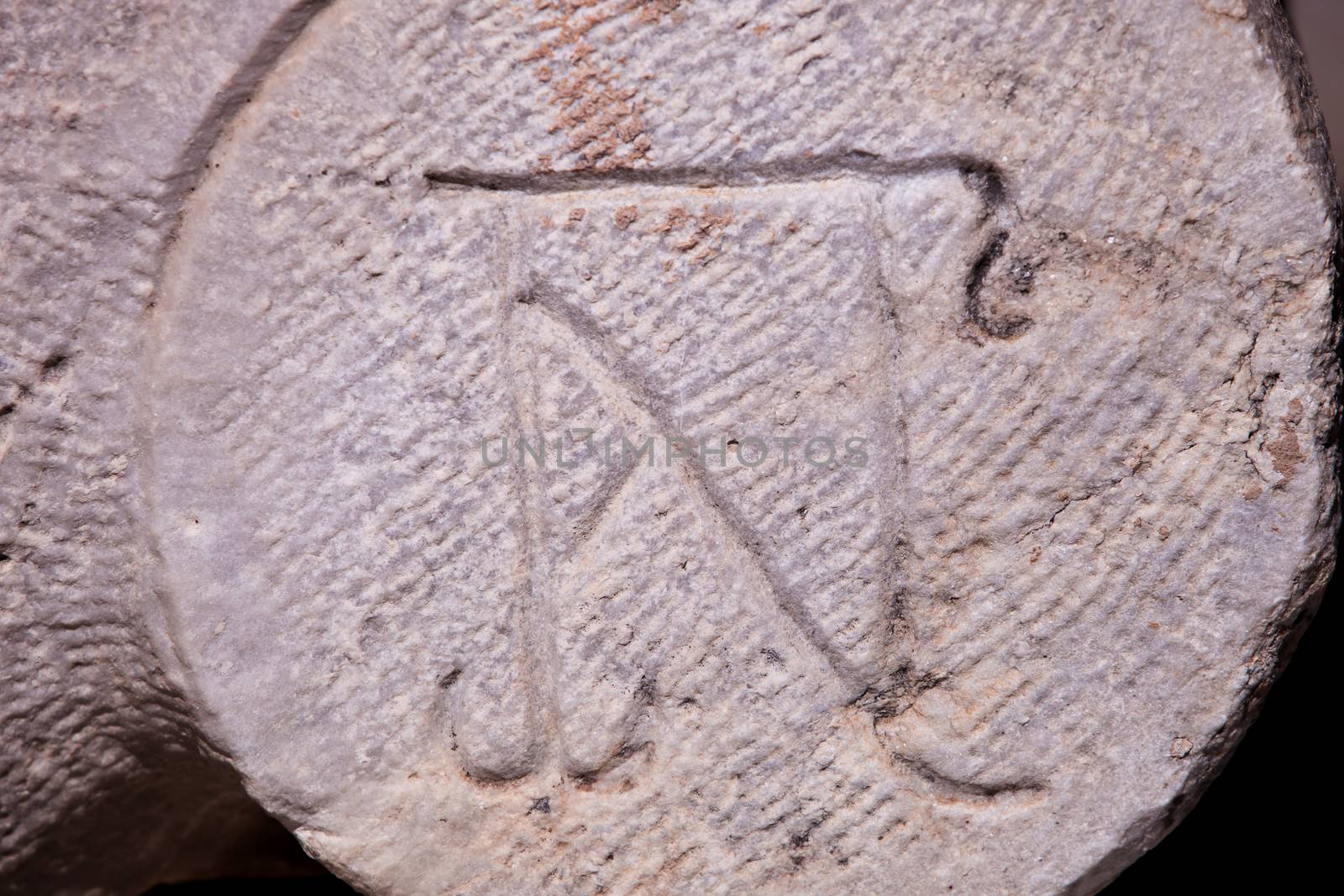 Carved Christian Symbol in Ruins of Ephesus by Creatista