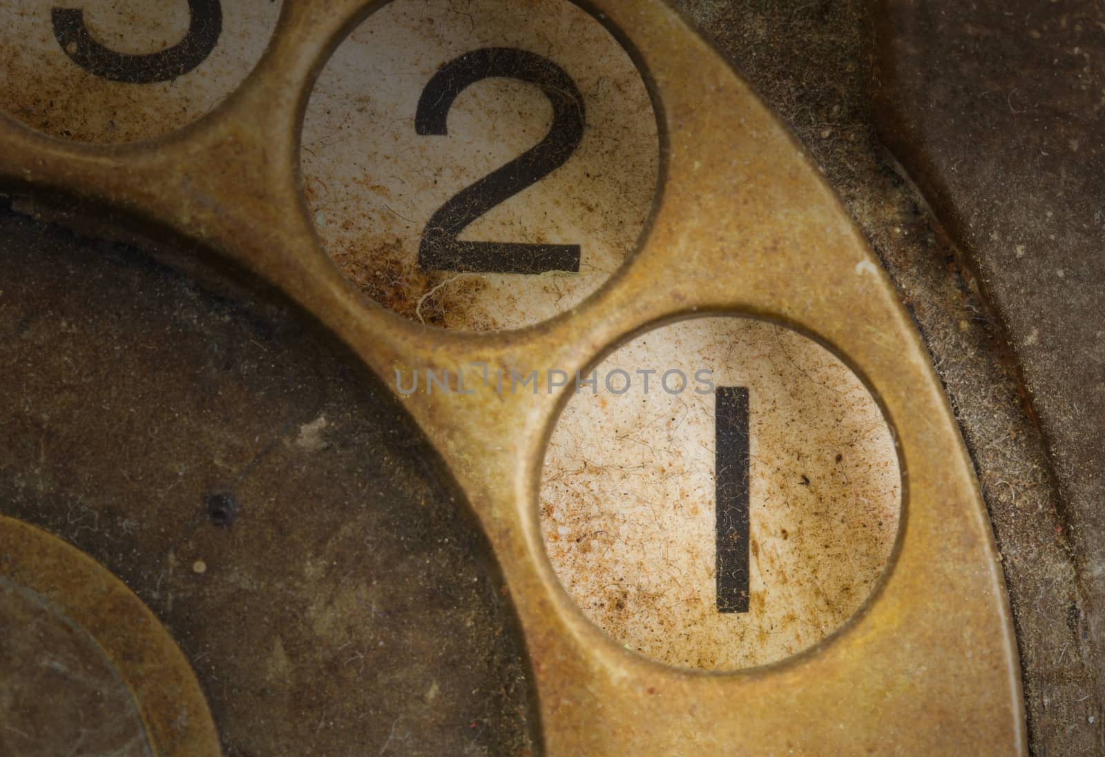 Close up of Vintage phone dial - 1 by michaklootwijk