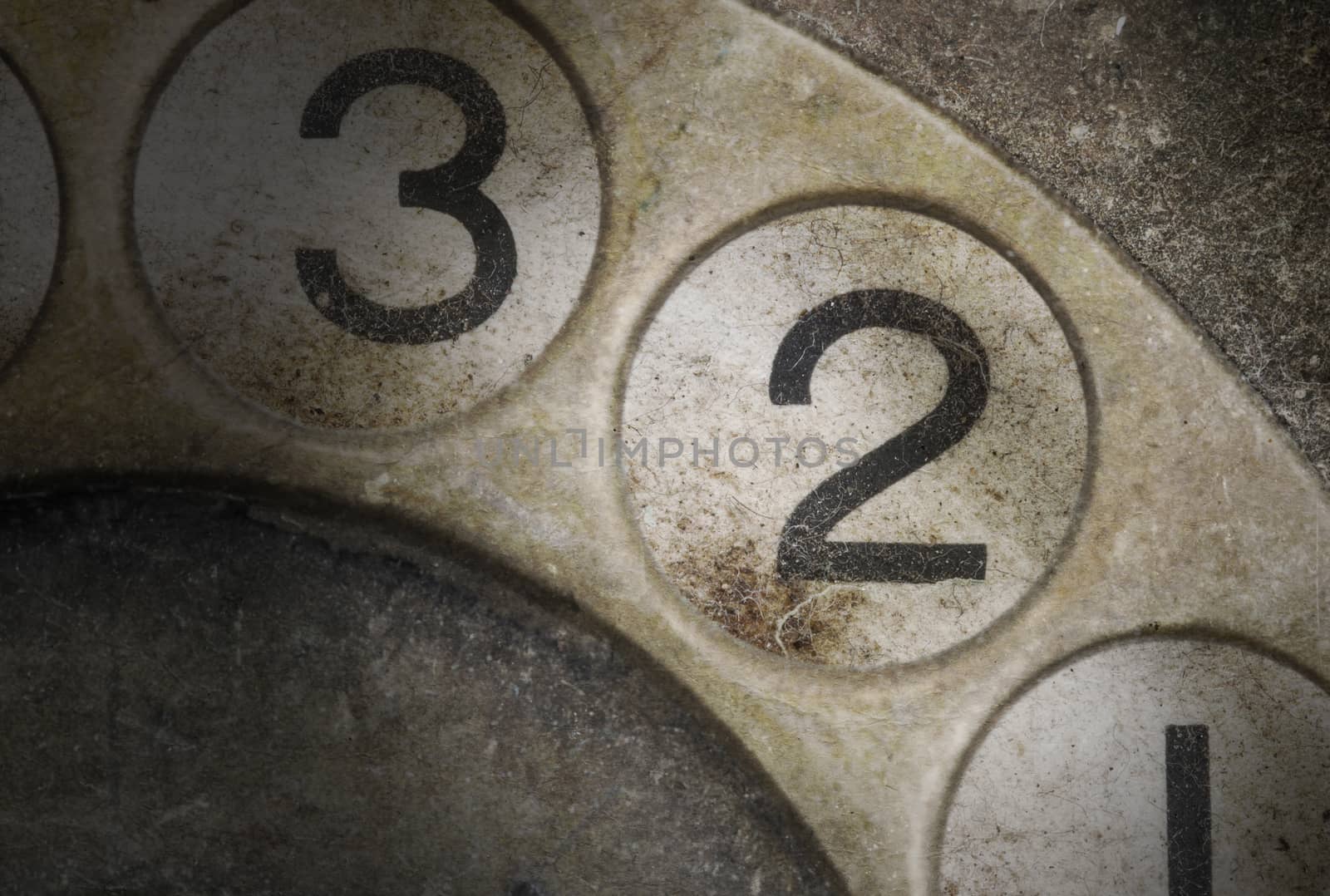 Close up of Vintage phone dial - 2 by michaklootwijk