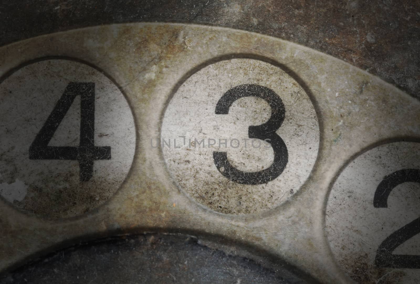 Close up of Vintage phone dial - 3 by michaklootwijk