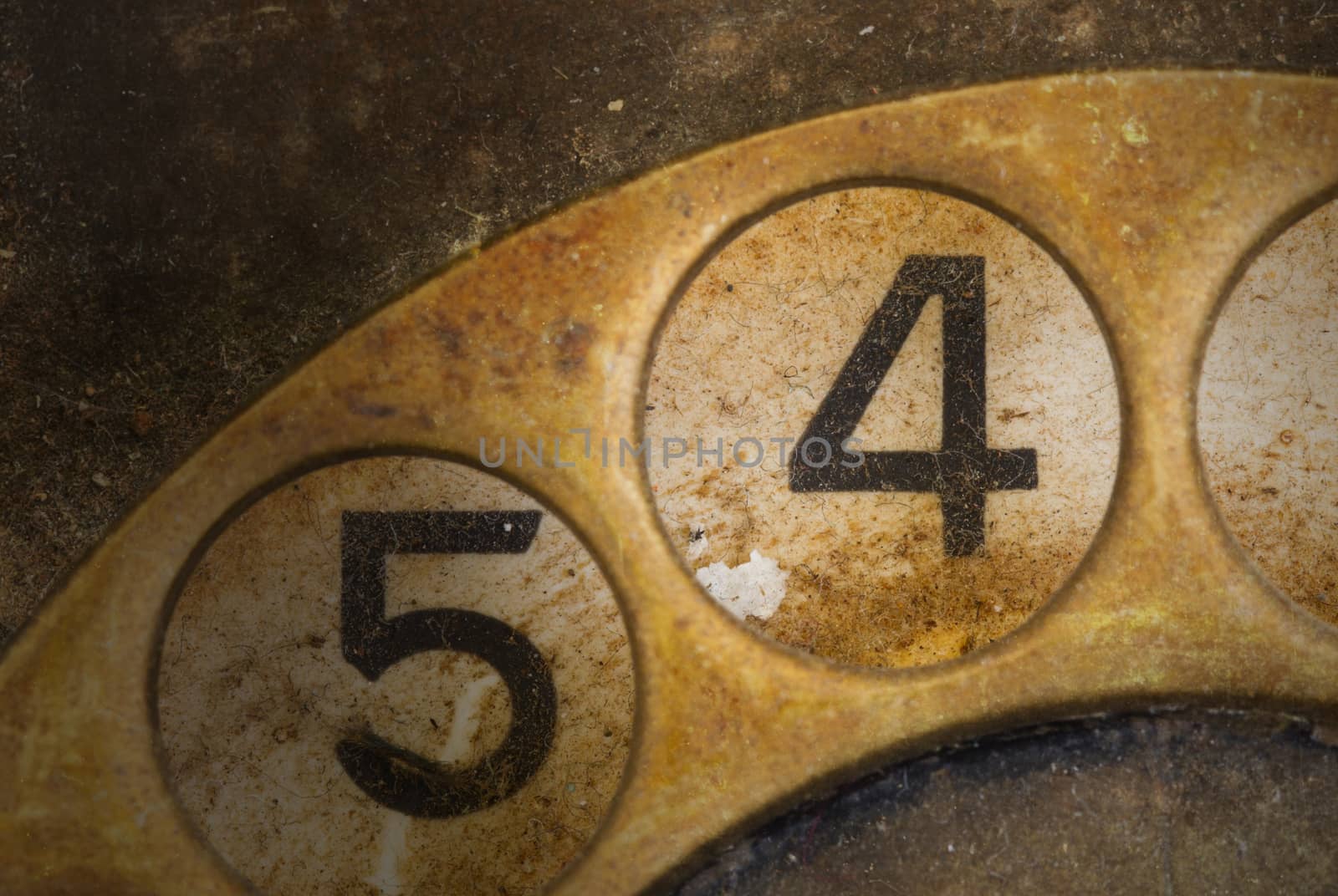 Close up of Vintage phone dial - 4 by michaklootwijk