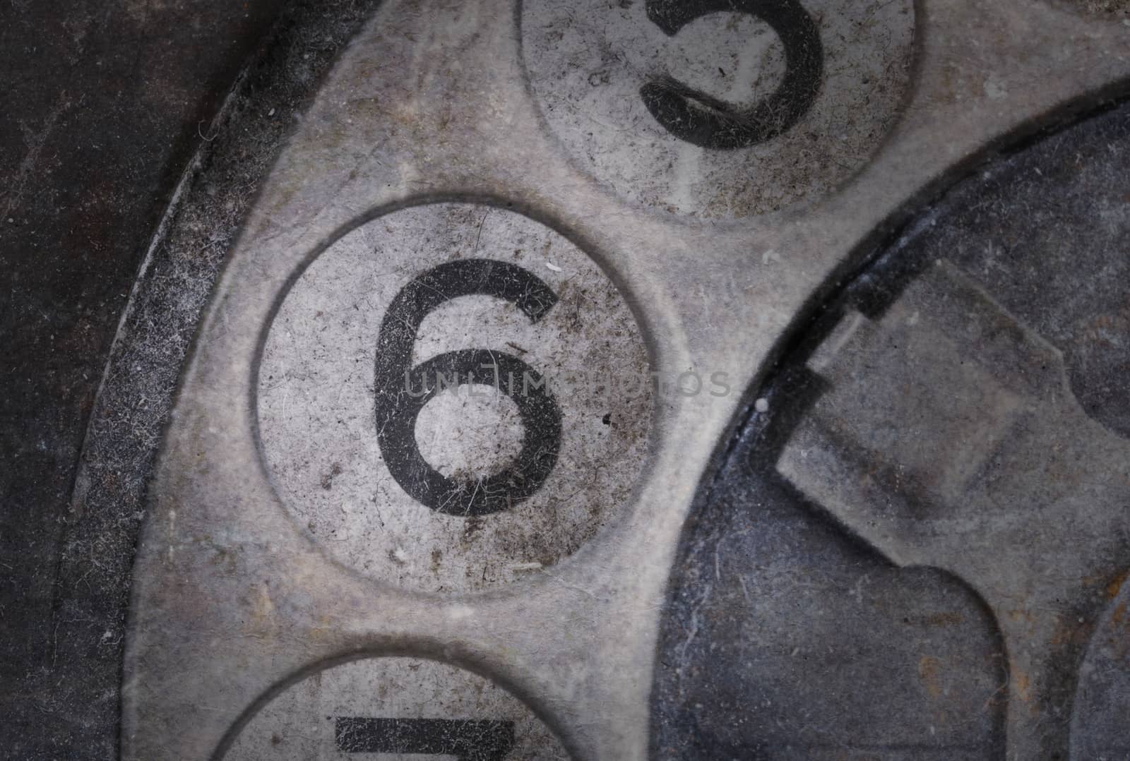 Close up of Vintage phone dial - 6 by michaklootwijk