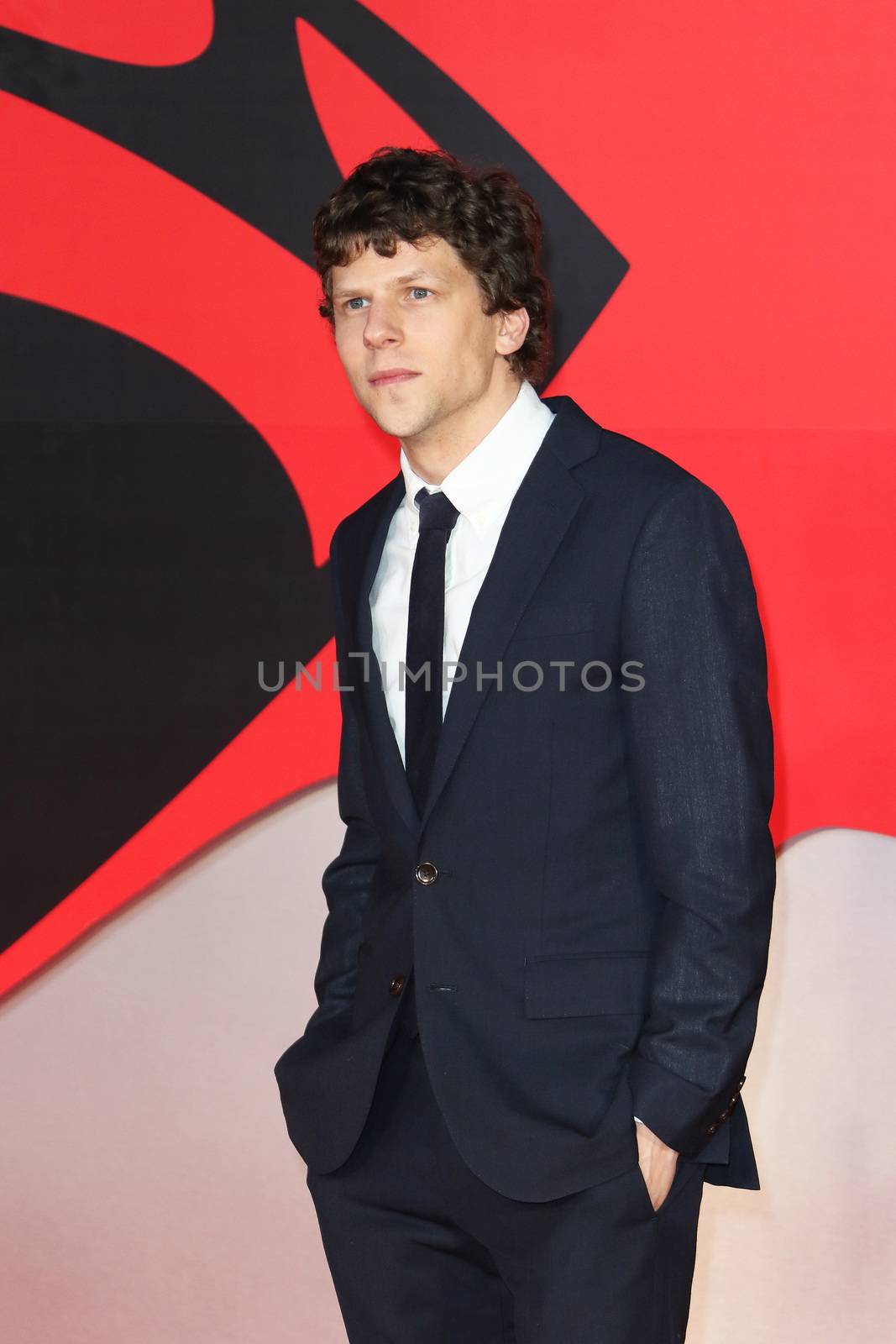 UK, London: Jesse Eisenberg poses on the red carpet for the Batman v Superman: Dawn of Justice European film premiere in Leicester Square, London on March 22, 2016.