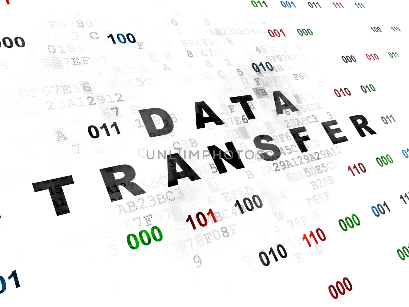 Data concept: Data Transfer on Digital background by maxkabakov