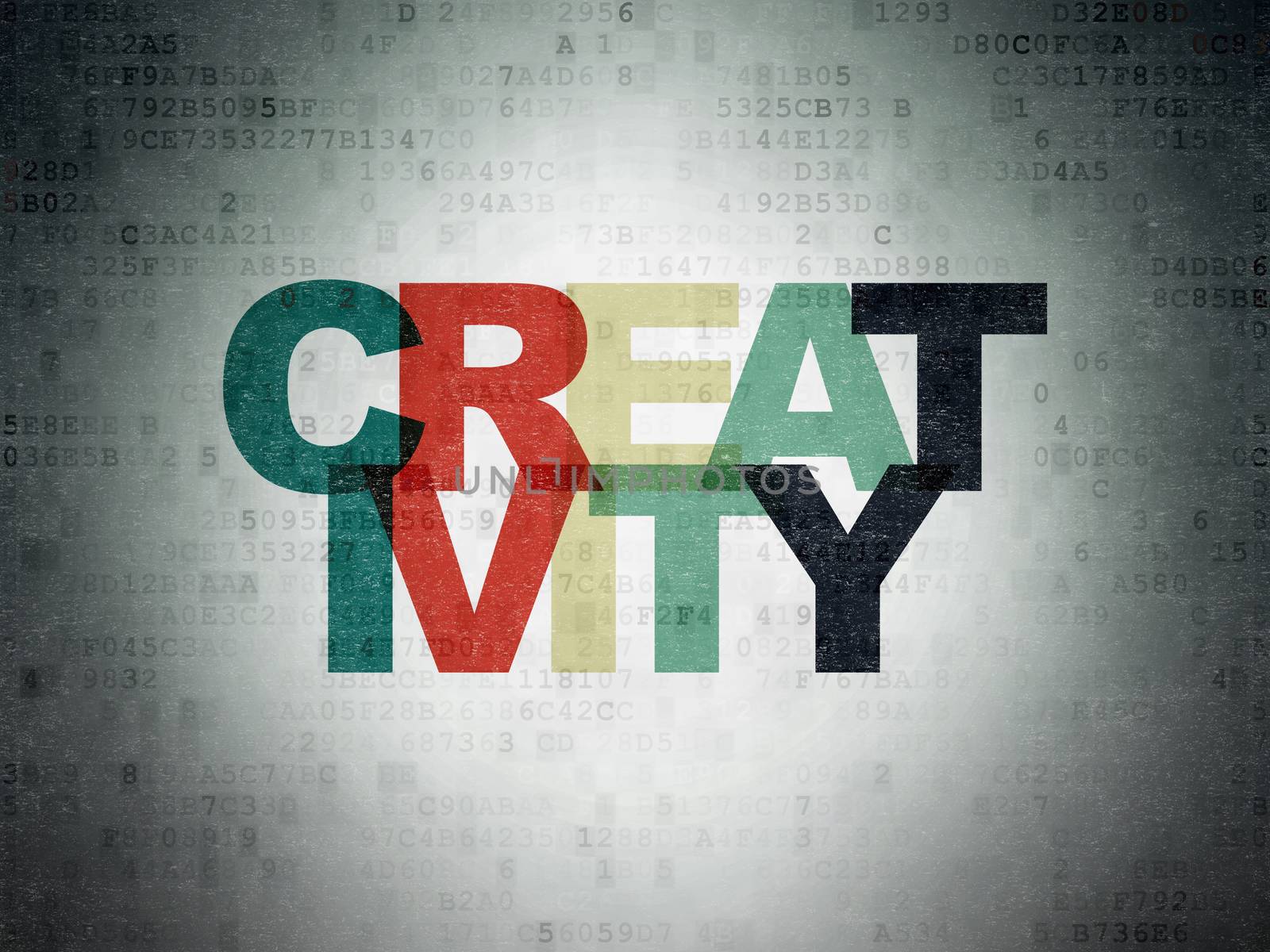 Marketing concept: Creativity on Digital Paper background by maxkabakov