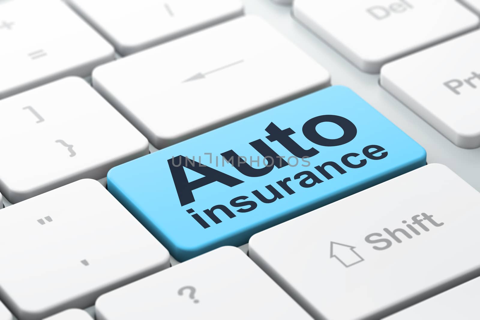 Insurance concept: Auto Insurance on computer keyboard background by maxkabakov