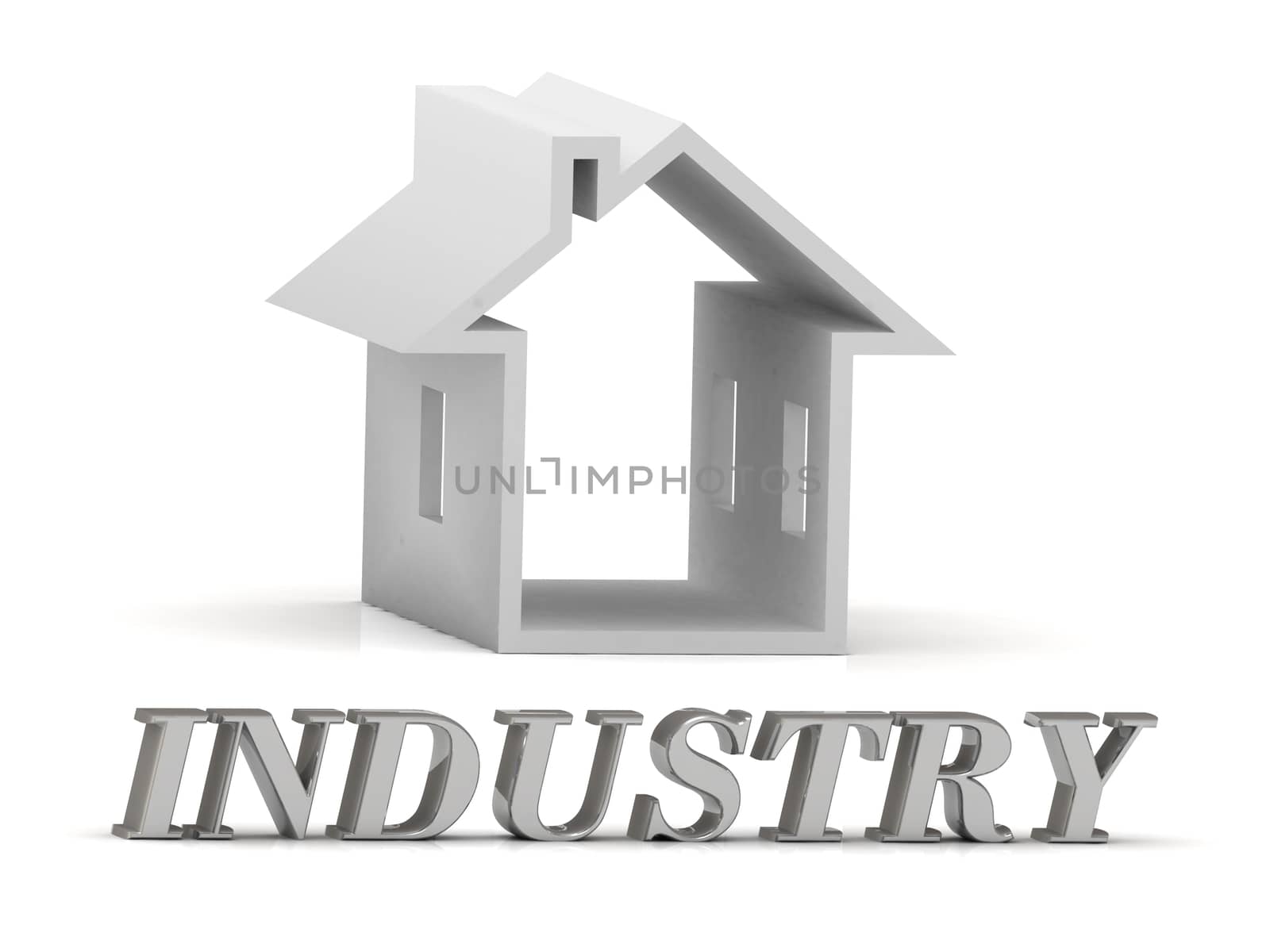 INDUSTRY- inscription of silver letters and white house by GreenMost