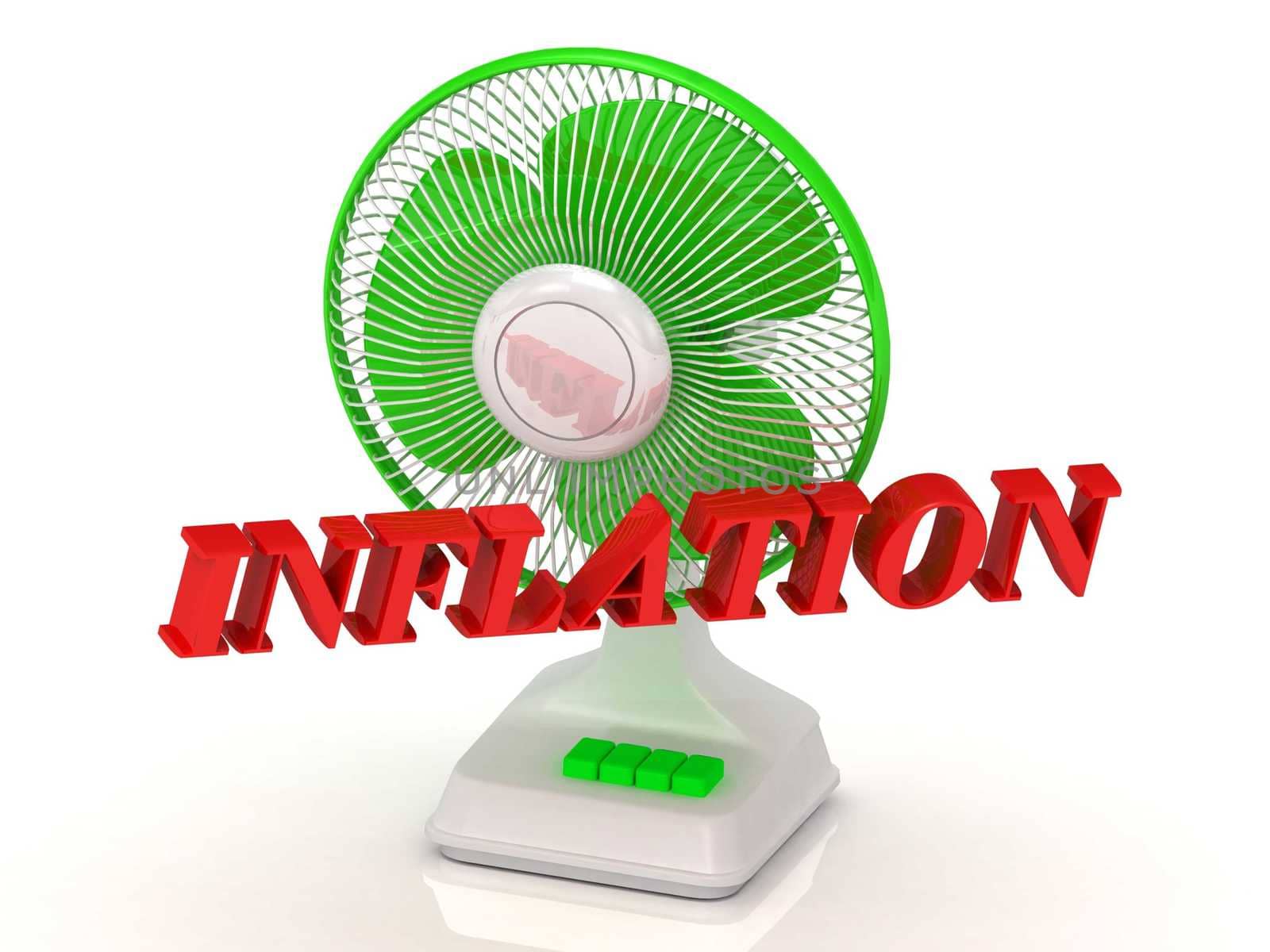 INFLATION- Green Fan propeller and bright color letters by GreenMost