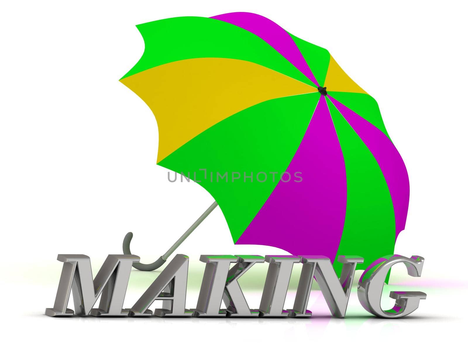 MAKING- inscription of silver letters and umbrella by GreenMost