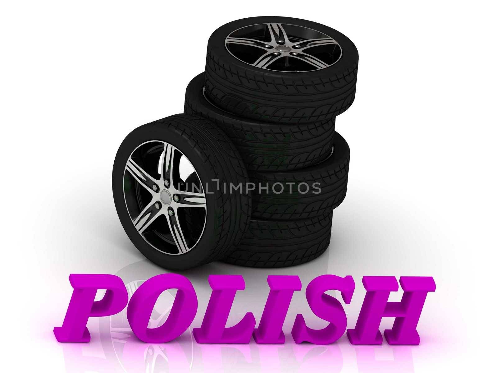 POLISH- bright letters and rims mashine black wheels by GreenMost