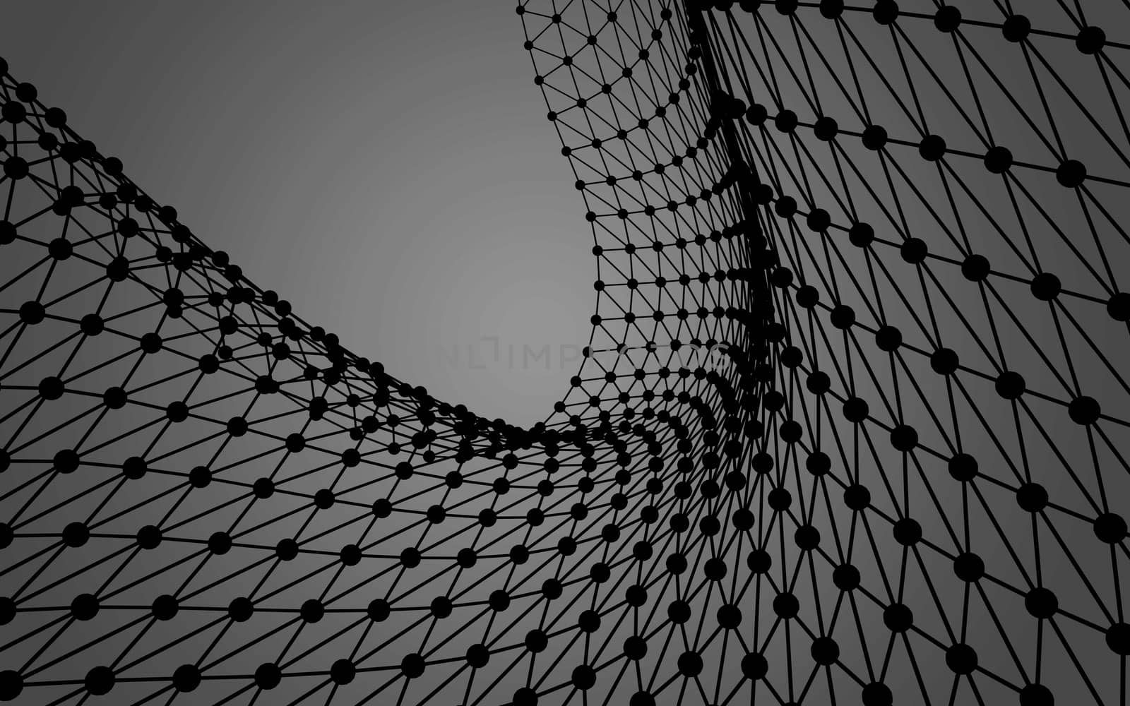 Abstract polygonal space low poly dark background  by teerawit