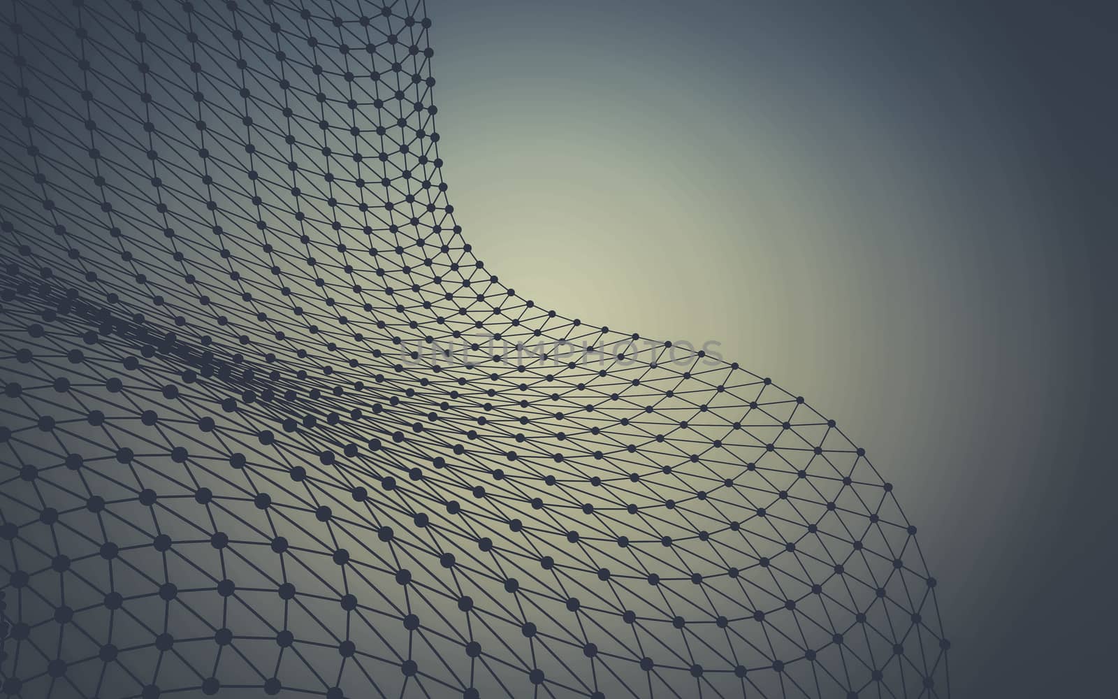 Abstract polygonal space low poly dark background with connecting dots and lines. Connection structure.