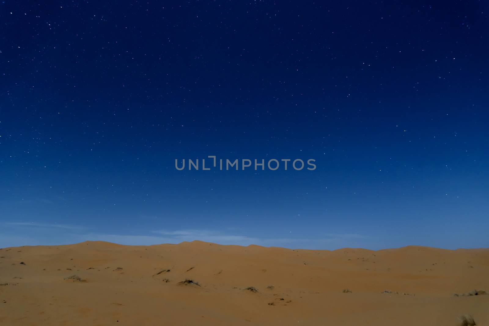 Stars at night over the dunes, Morocco by johnnychaos