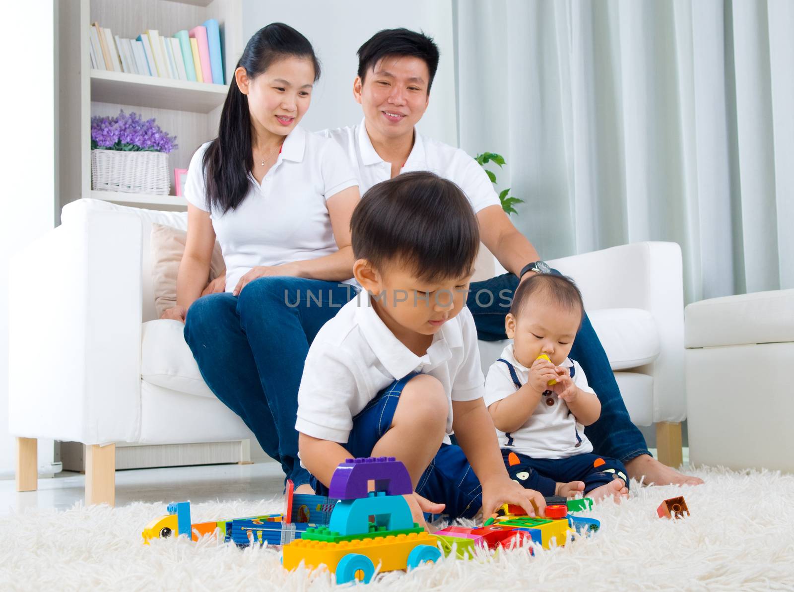 Candid lifestyle of asian family