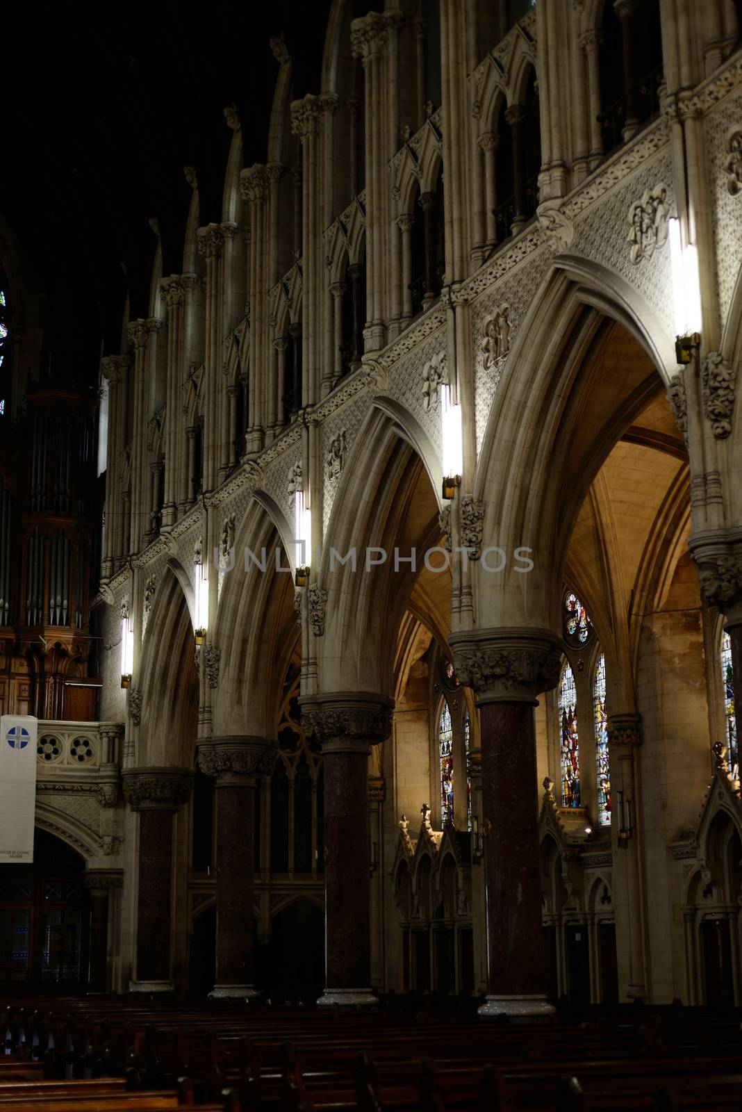 interior arches of St Colman's Cathedral in cobh county cork ireland