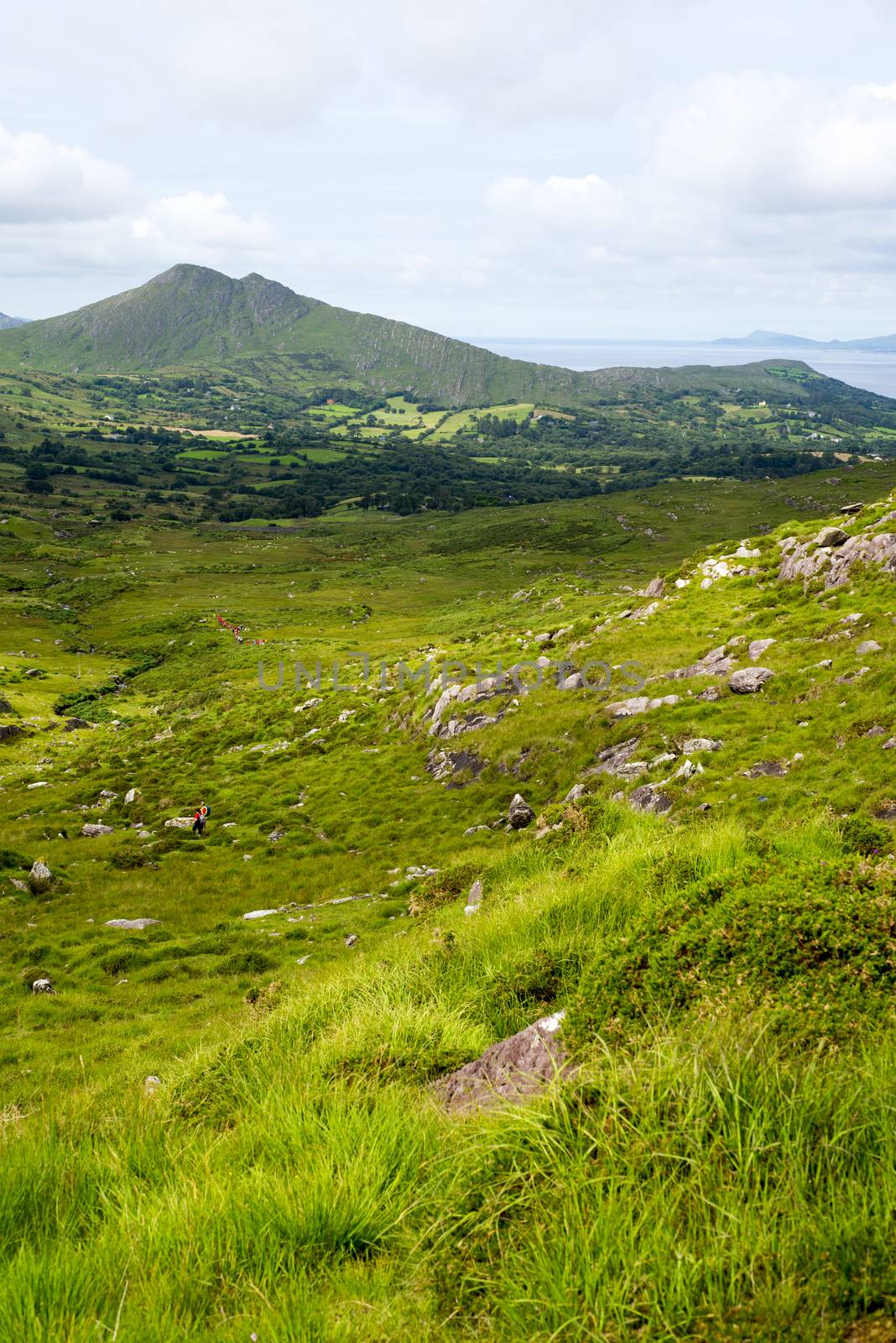 hikers on the kerry way in irelands wild atlantic way