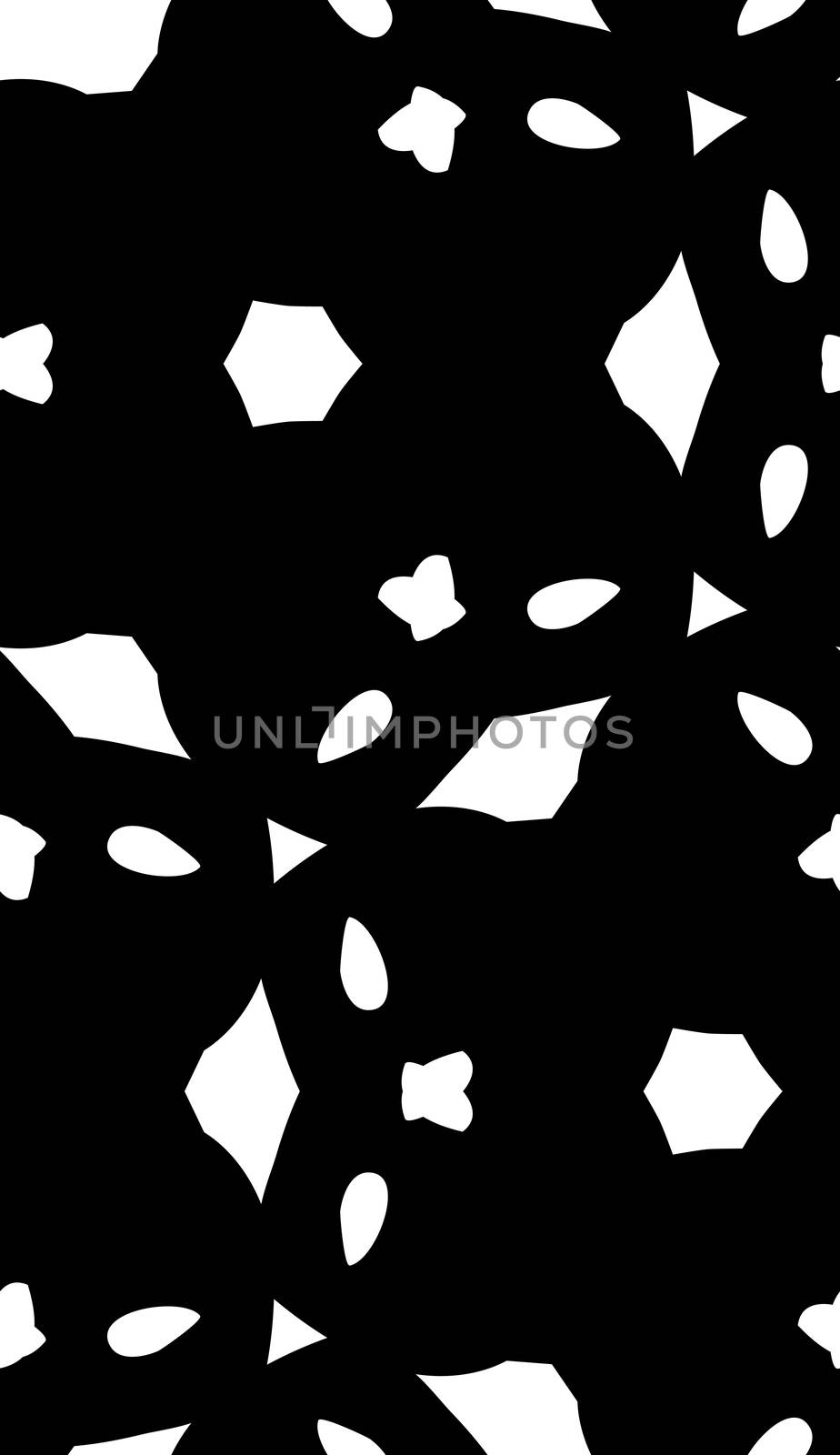 Black seamless pattern of abstract shapes by TheBlackRhino