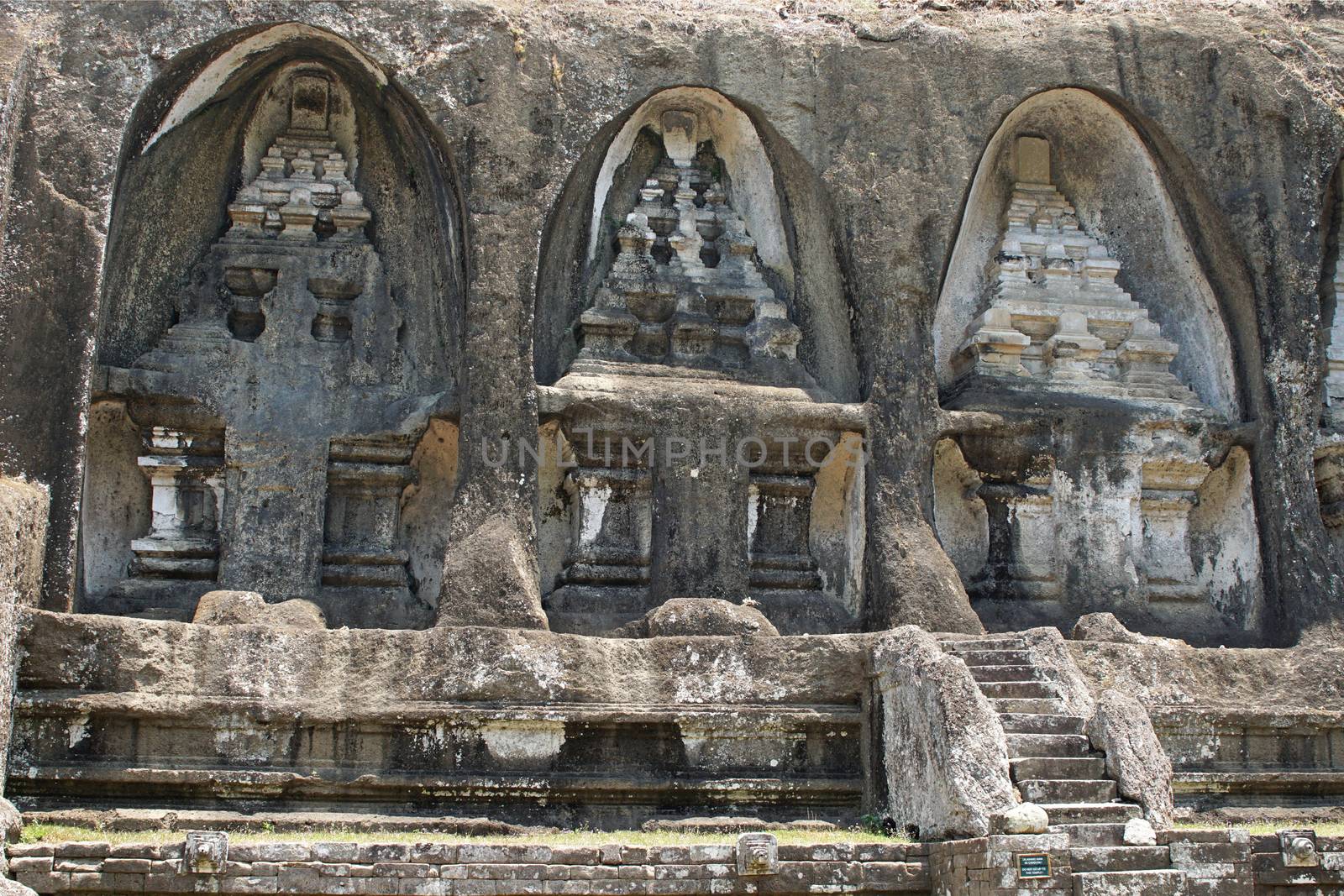 BALI, INDONESIA - DECEMBER 01, 2015: Tombs and temple of Gunung Kawi close to Ubud on December 01, 2015 in Bali, Indonesia