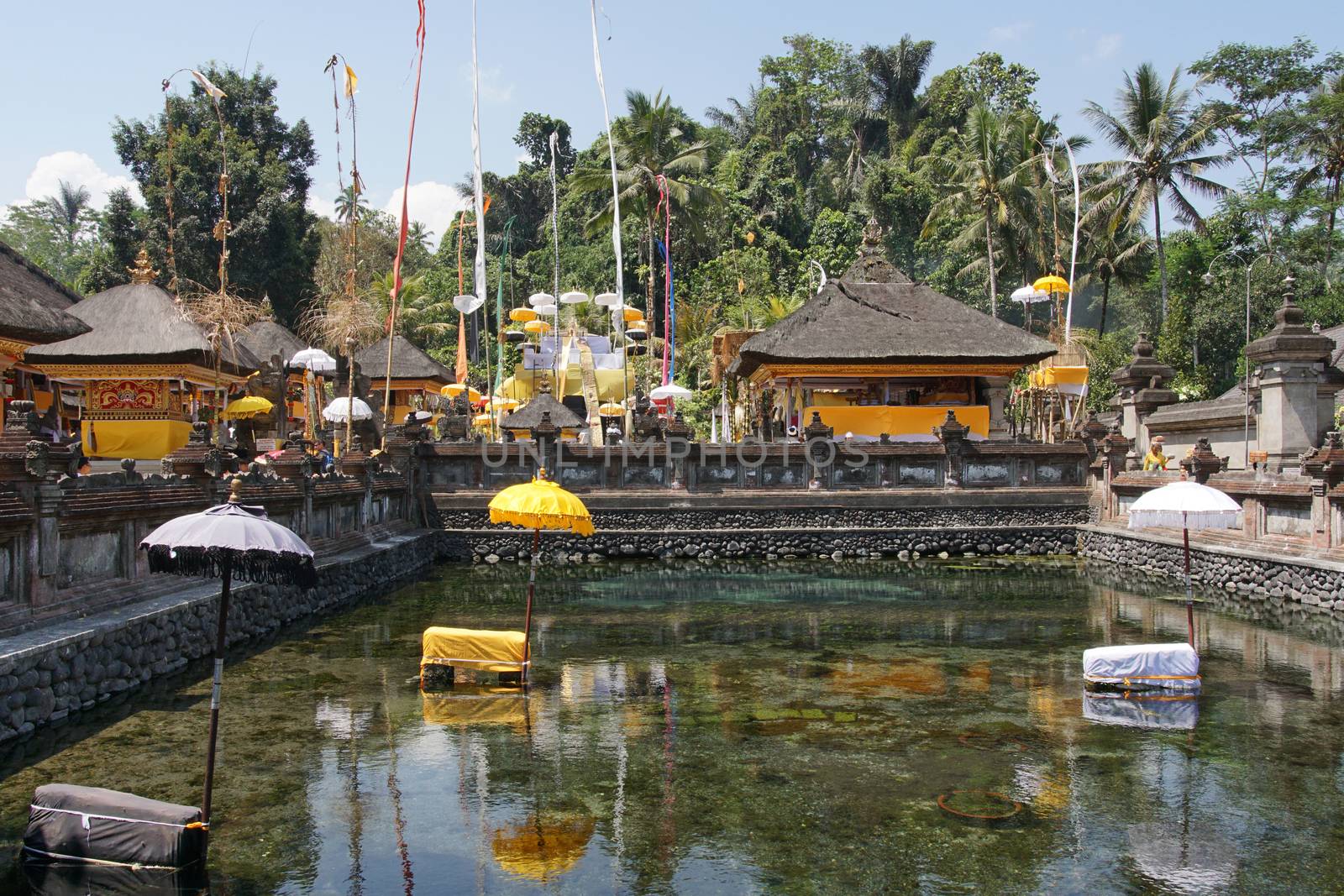 BALI, INDONESIA - DECEMBER 01, 2015: Pura Tirta Empul, one of the sights of Bali on December 01, 2015 in Bali, Indonesia