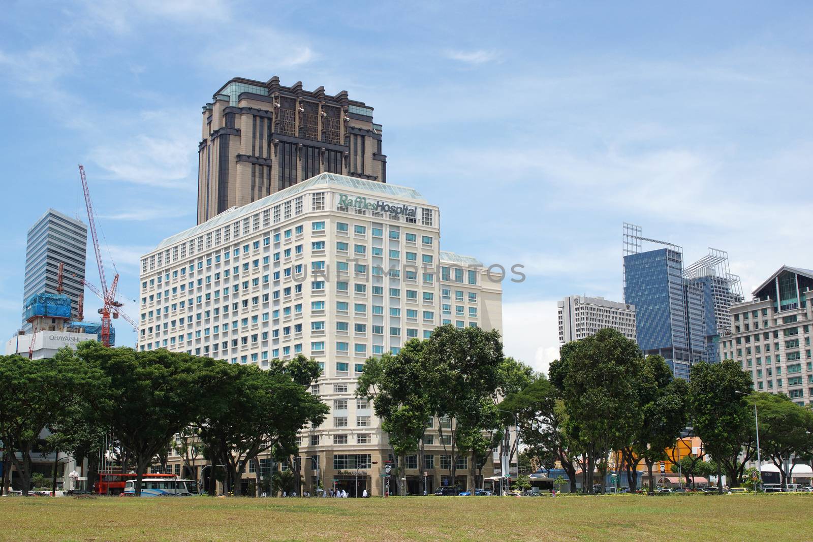 SINGAPORE, ASIA - MAY 14, 2015: Skyline of the metropolis Singapore on May 14, 2015 in Singapore, Asia