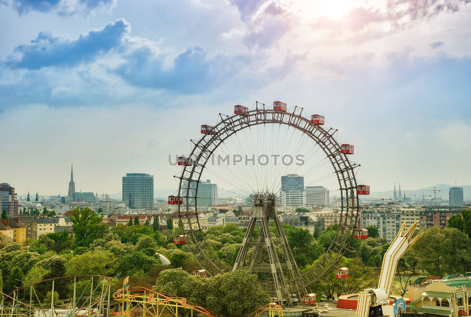 Wiener Riesenrad in the Wurstelprater amusement park