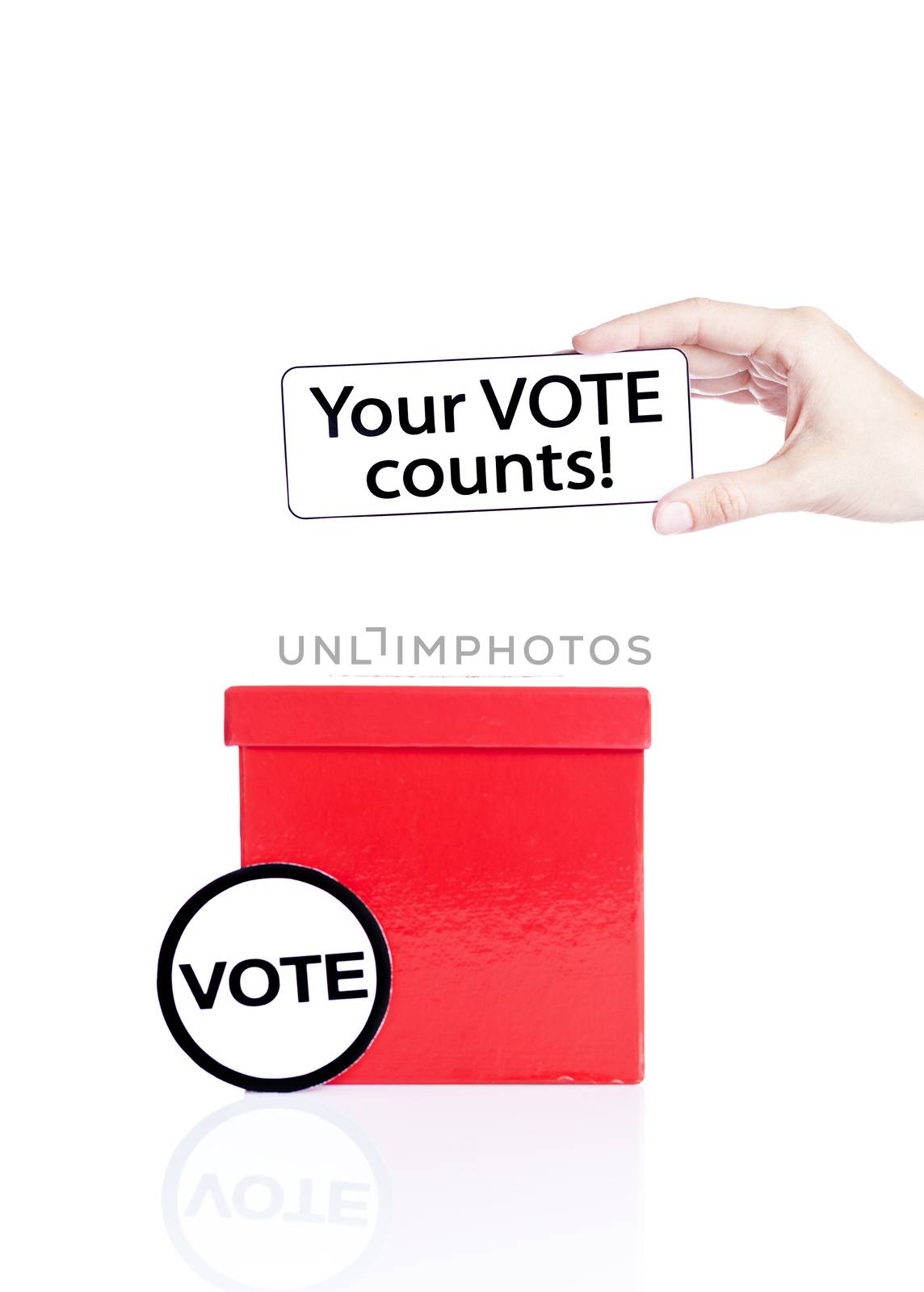 your vote counts, election or decision taking concept