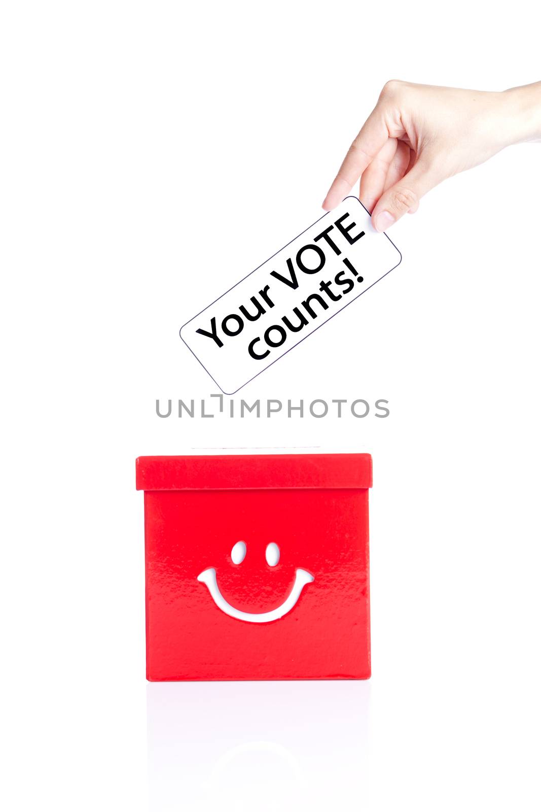 your vote counts, election or decision taking concept by oleandra