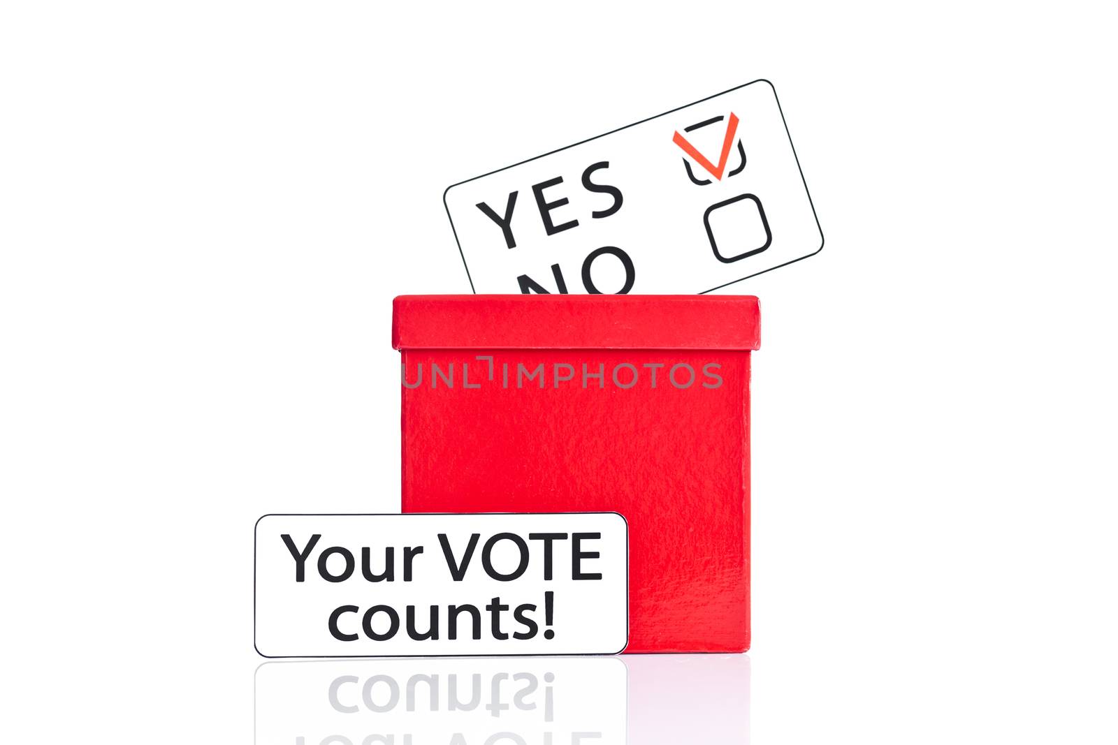 your vote counts, election or decision taking concept