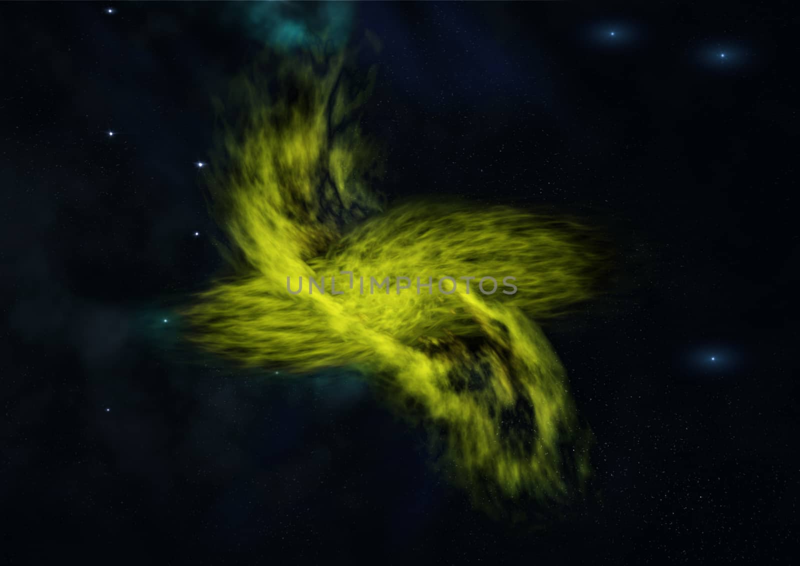 Far being shone nebula and star field against space. "Elements of this image furnished by NASA".