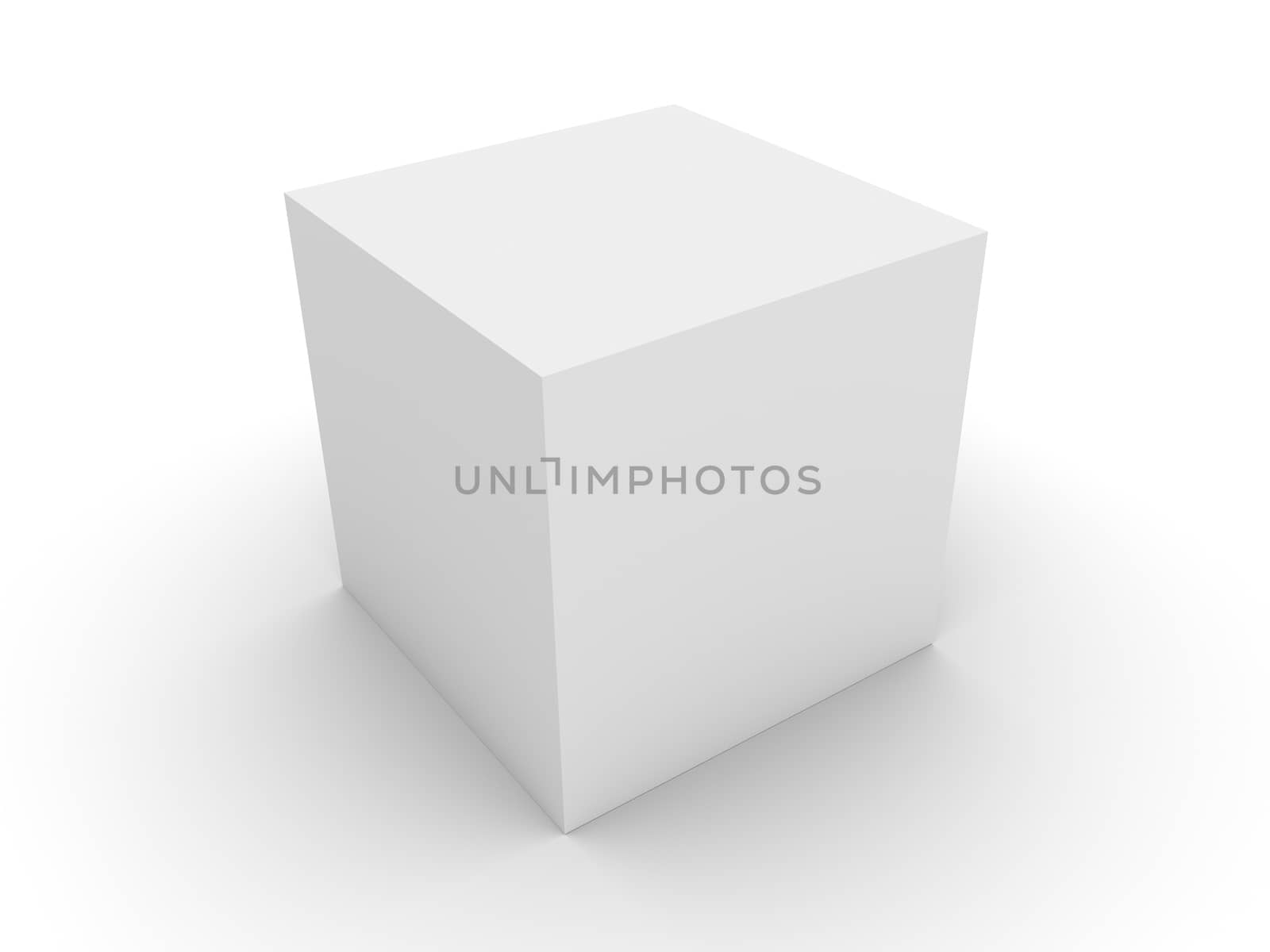 3d concept white box with the shadow 