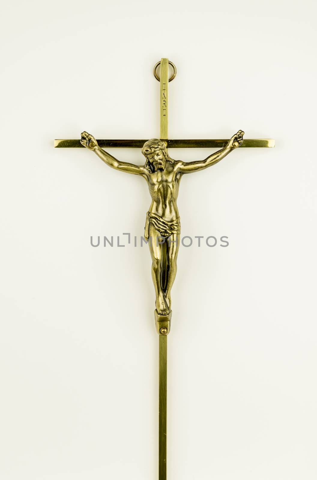 Jesus on the cross isolated on white