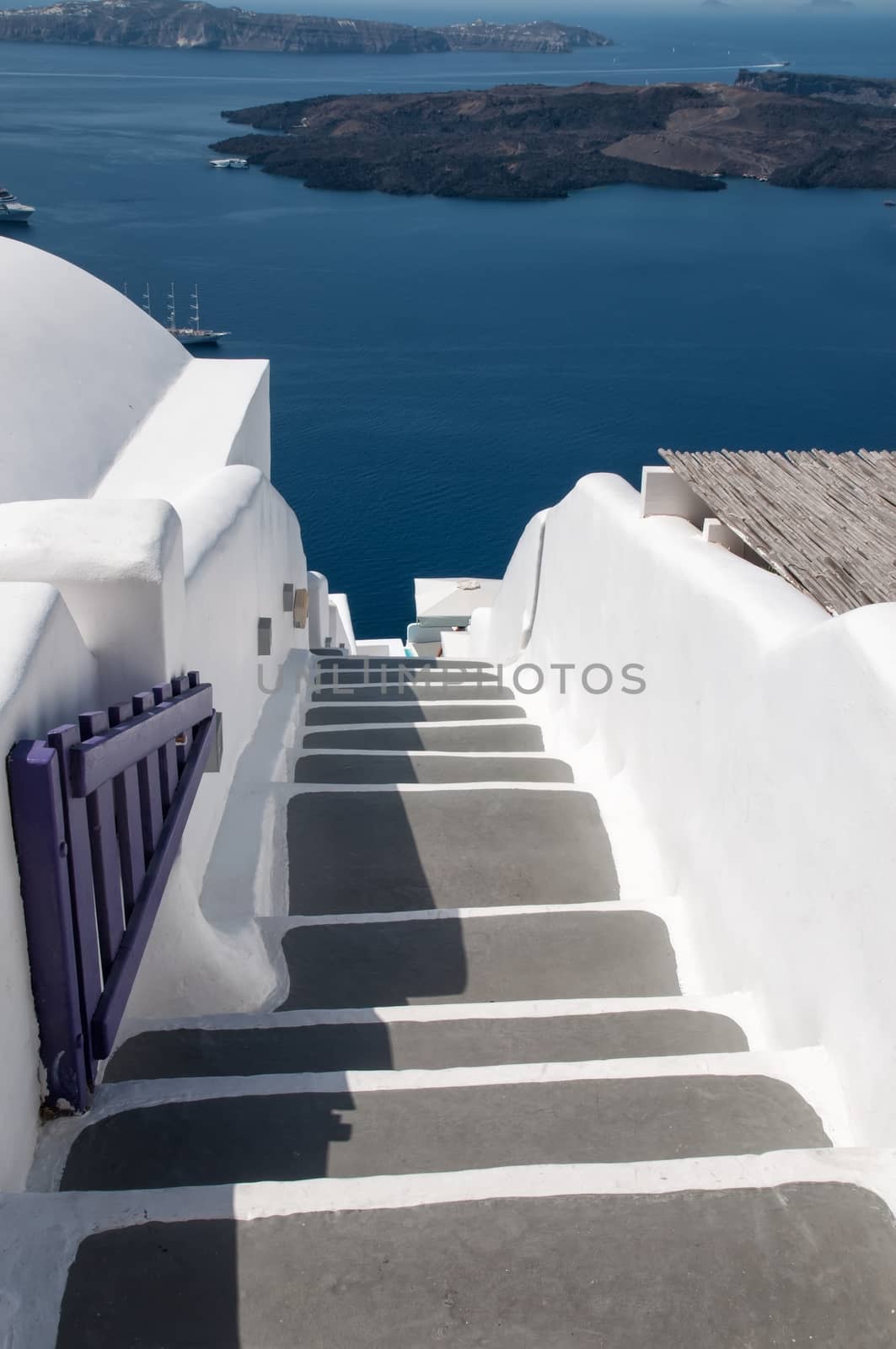 Narrow staircase in Oia, Santorini by mitakag