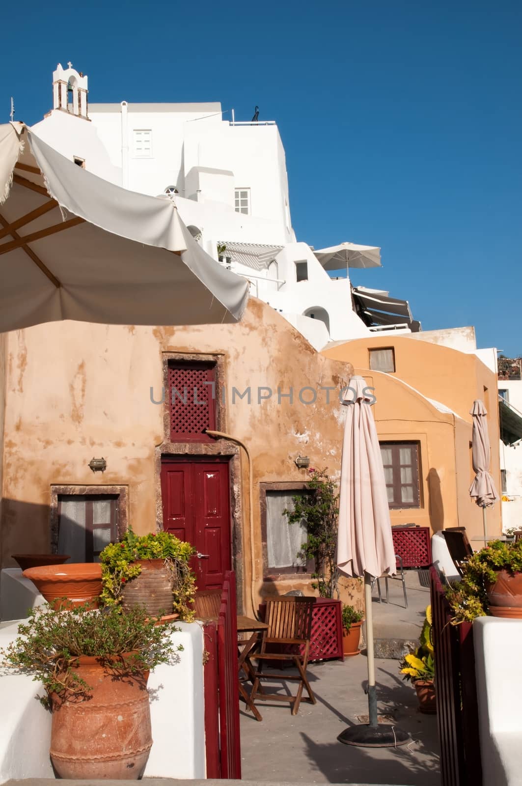 Oia is a village in the north west edge of the Santorini island with narrow streets and amazing seaviews.