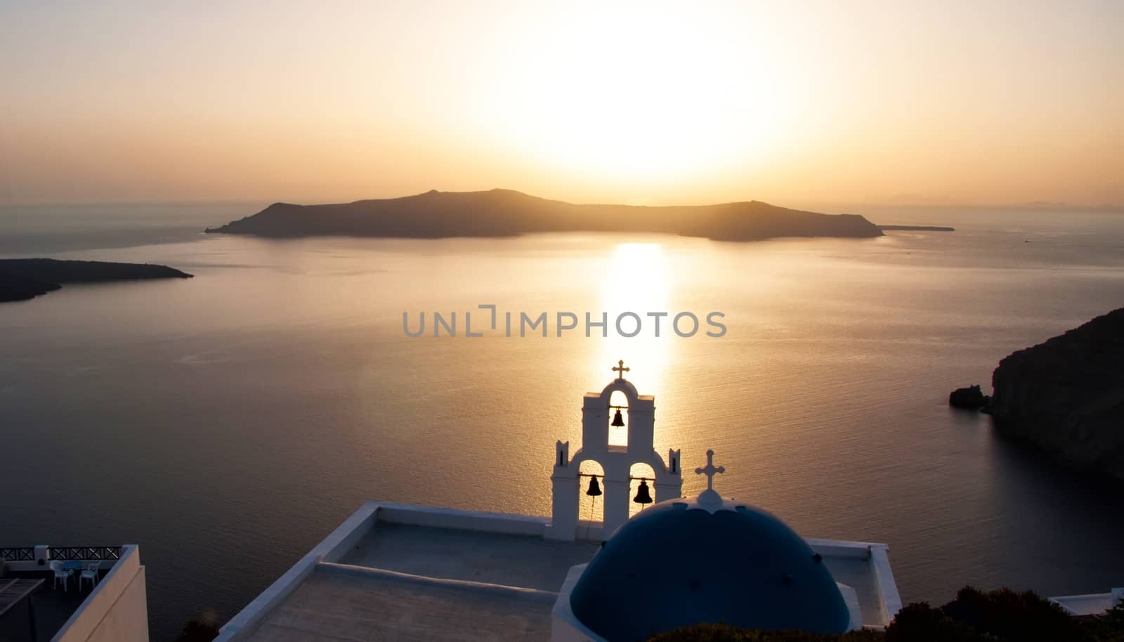 Sunset over the Aegean Sea, Oia, Santorini, Greece by mitakag