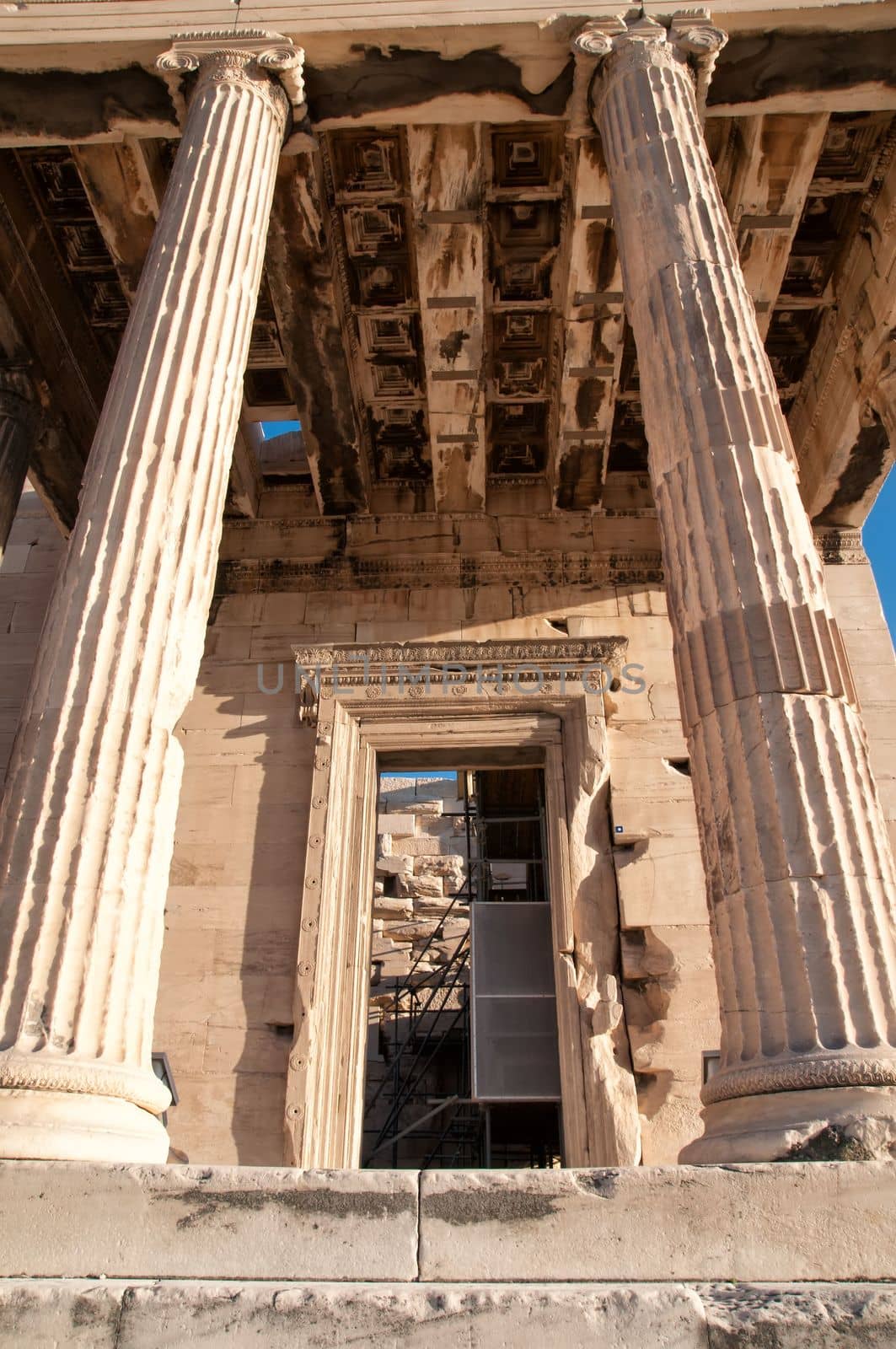 Close view from the Partenon in Athens, Greece