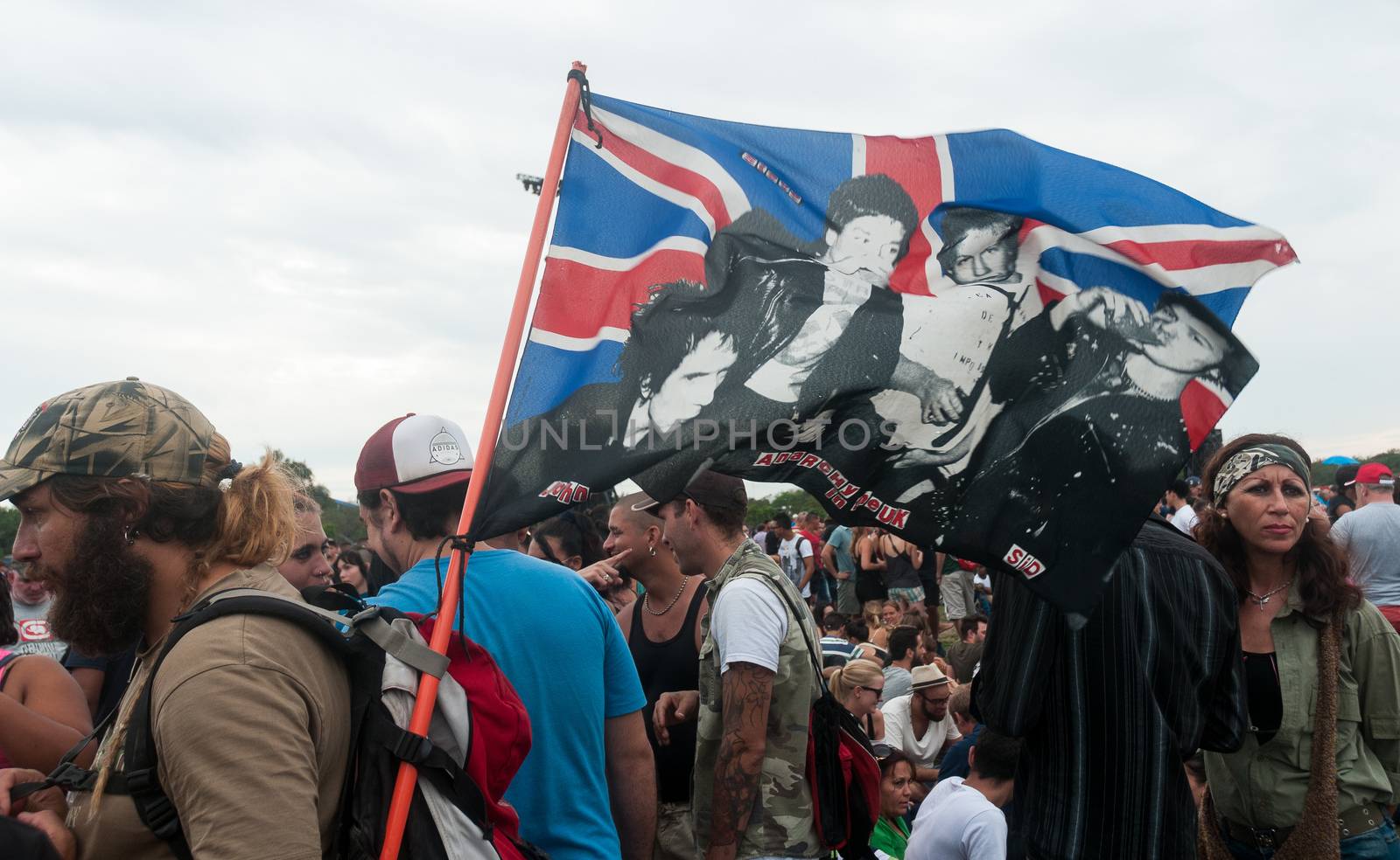 CUBA, Havana: Rolling Stones fans wait for the start of a free concert on March 25, 2016 in Havana, Cuba. Thousands of fans waited for the Rolling Stones to play for the first time in Cuba, after the music was once banned by the government.