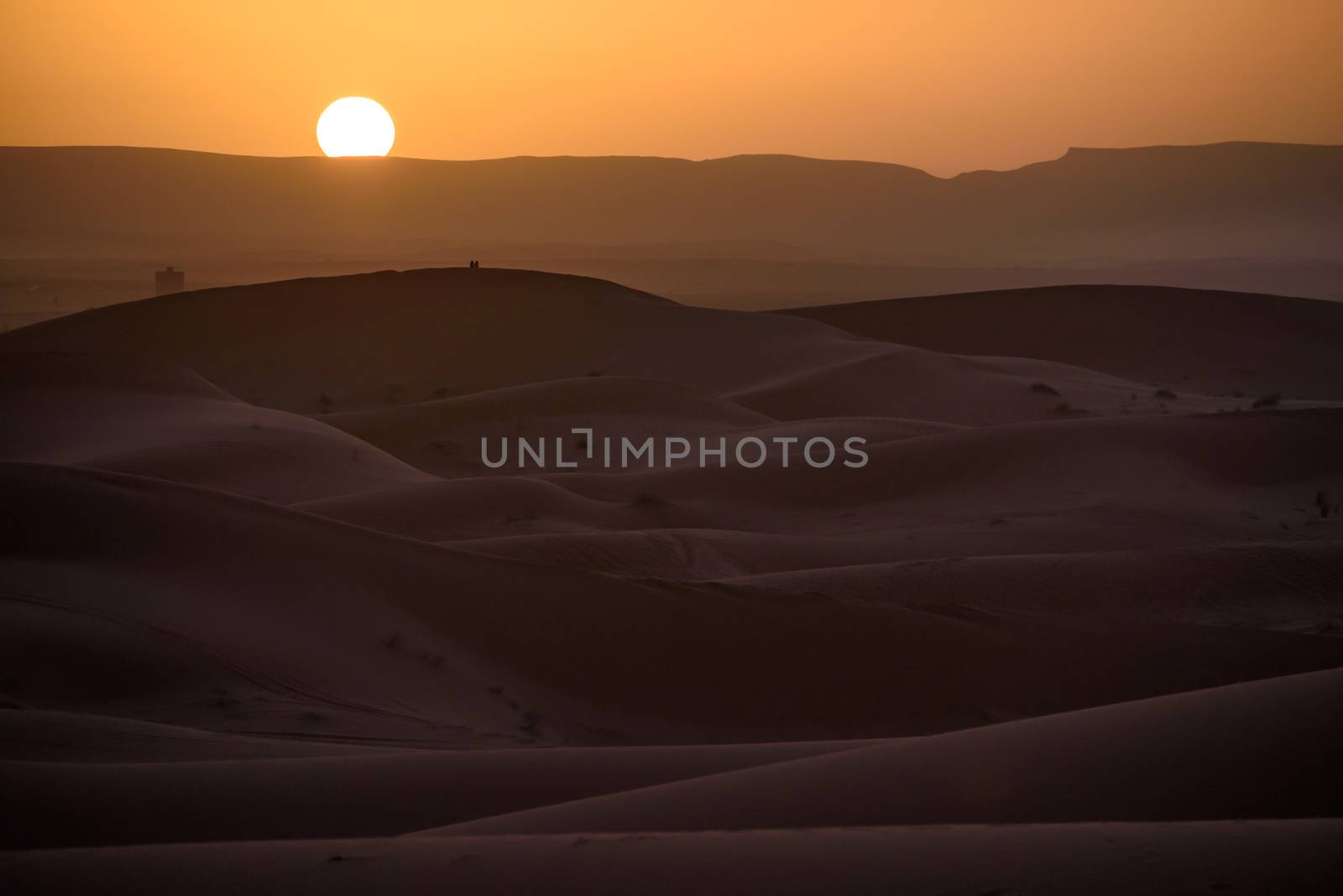 Sand dunes at sunset, Sahara Desert, Hassilabied, Morocco