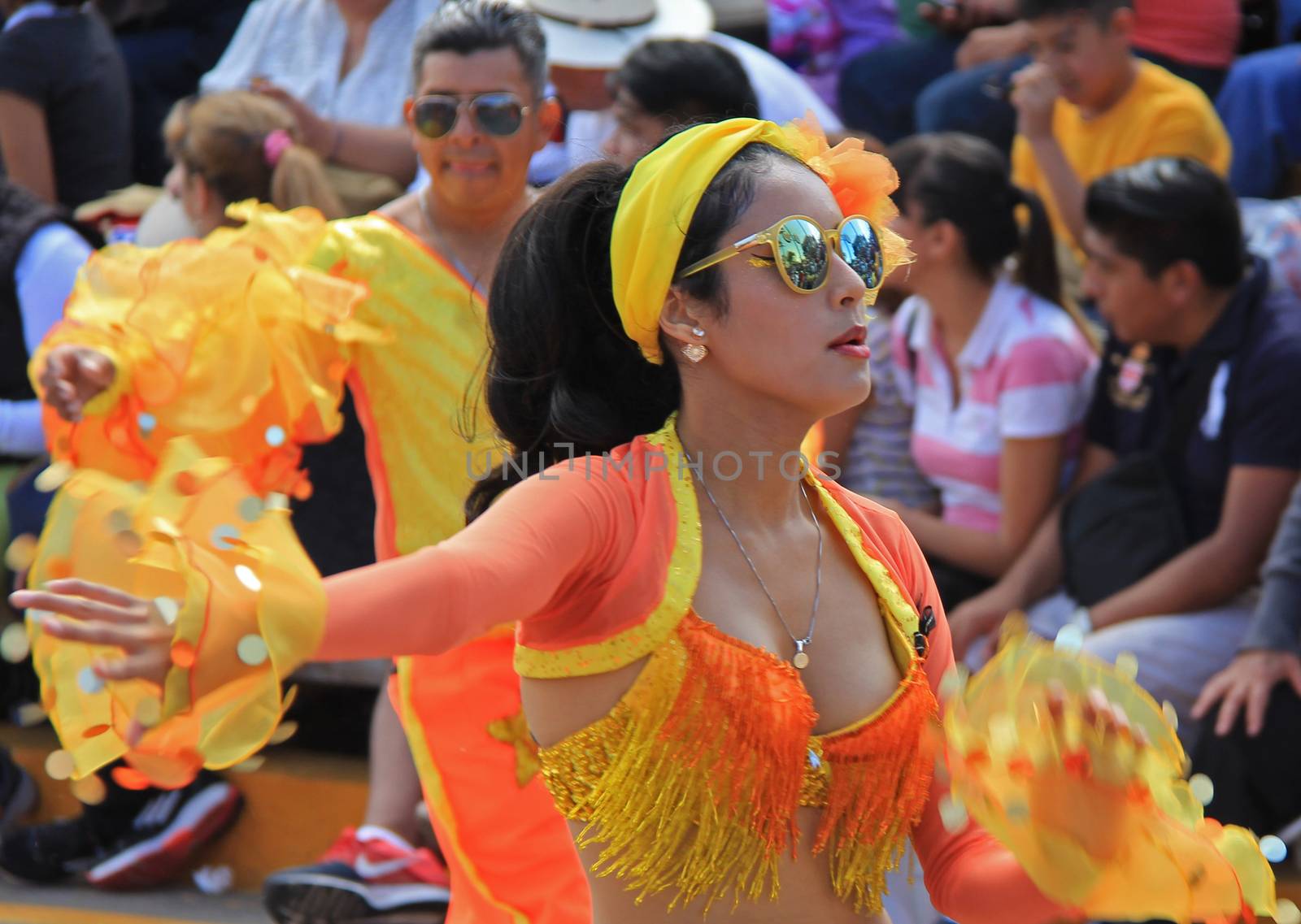 A dancer performing at a parade during a carnaval in Veracruz, Mexico 07 Feb 2016 No model release Editorial use only