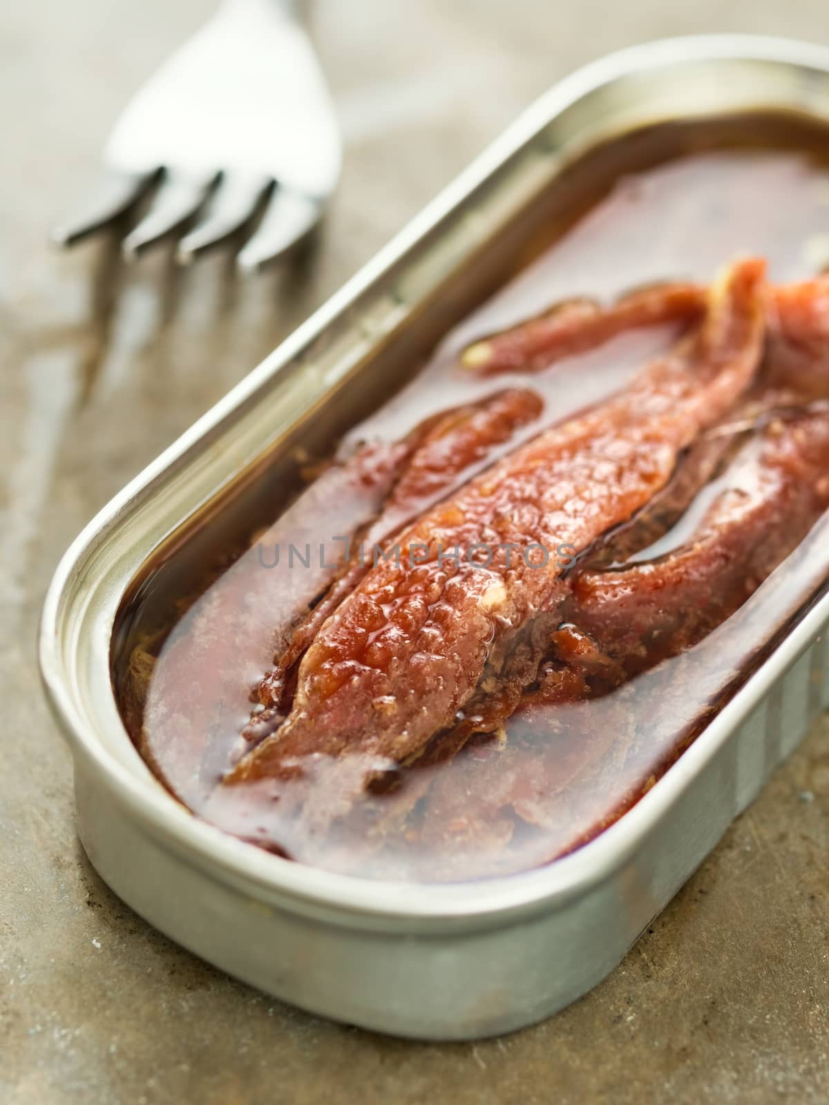 canned salted anchovy fillets in oil by zkruger