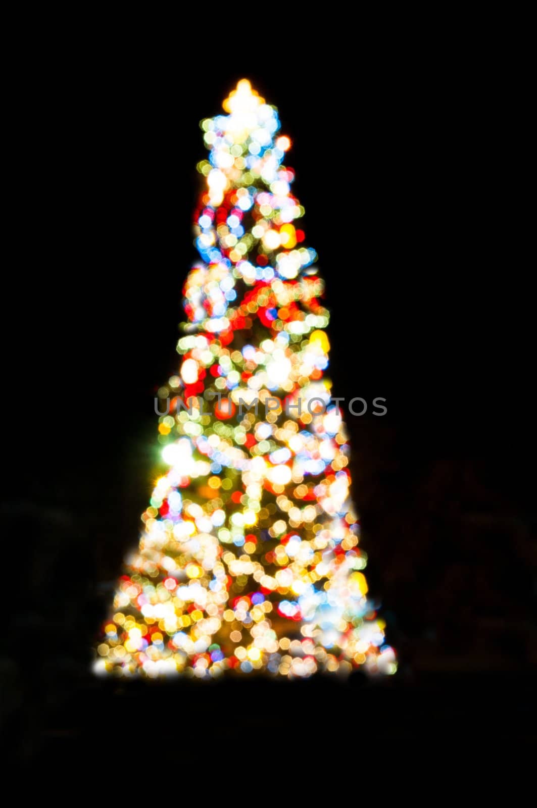 Defocused Christmas Tree Lights