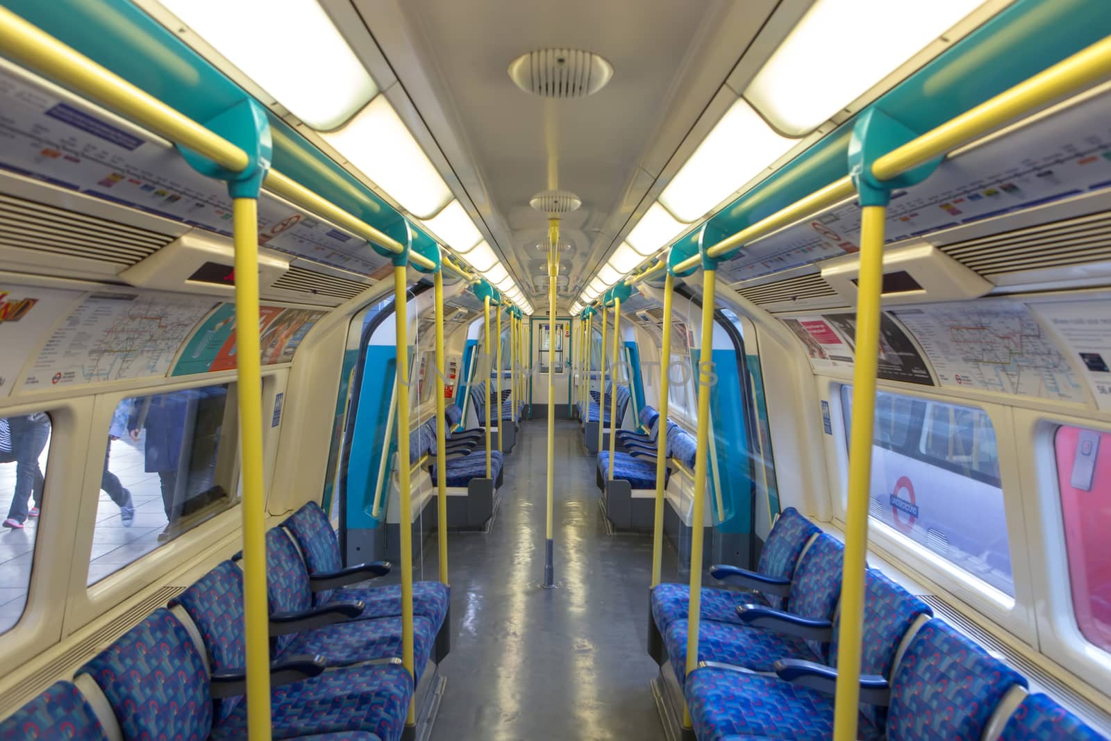Underground train of London tube by mitakag