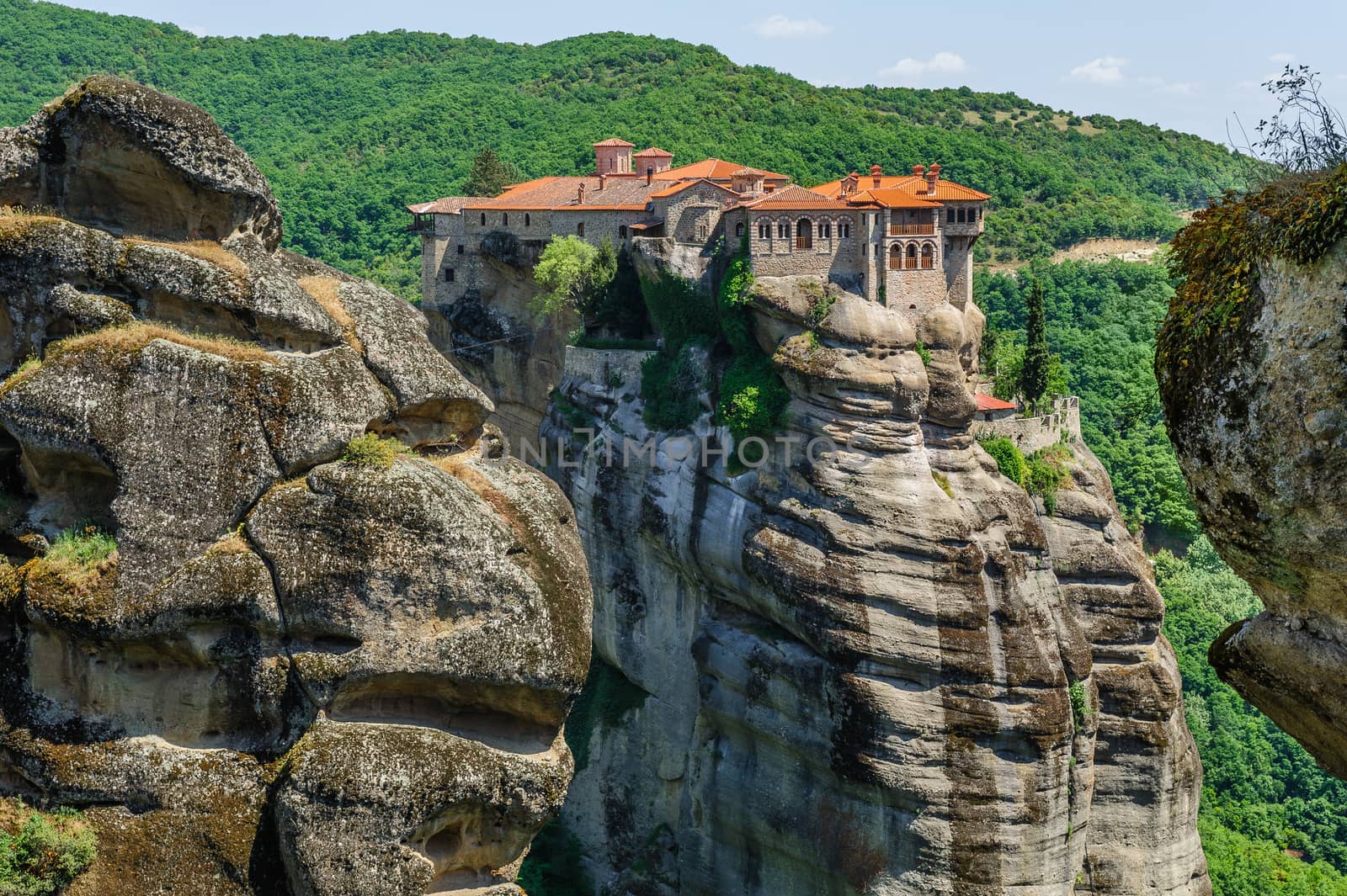 The holly monastery of Varlaam on the top of rock, Meteora, Greece