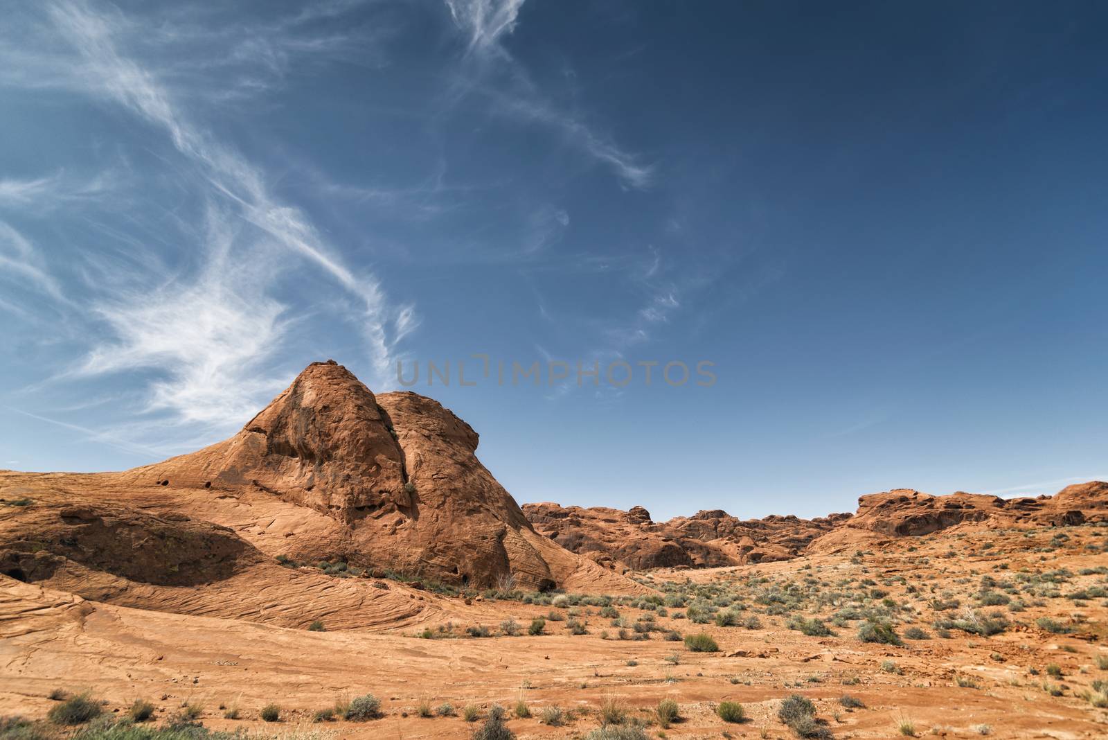 Landscape at Valley of the Fire State Park, California by patricklienin